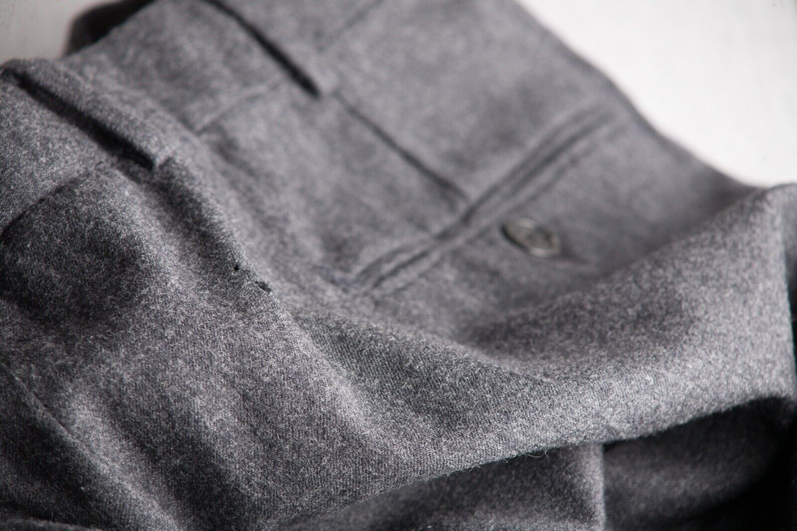 CORNELIANI Gray Pleated Wool Trousers EU54 36” Waist