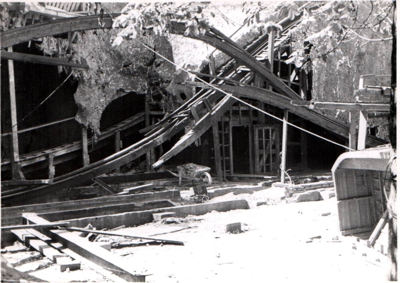 WWII Photo Sabotage Destruction Copenhagen Denmark Small Size 11x7cm World War 2