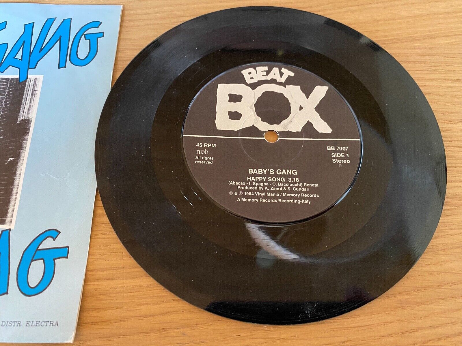 BABY´S GANG "HAPPY SONG/ICE CREAM" 1984 NCB SWEDISH PRESS SINGLE BEAT BOX ITALO*