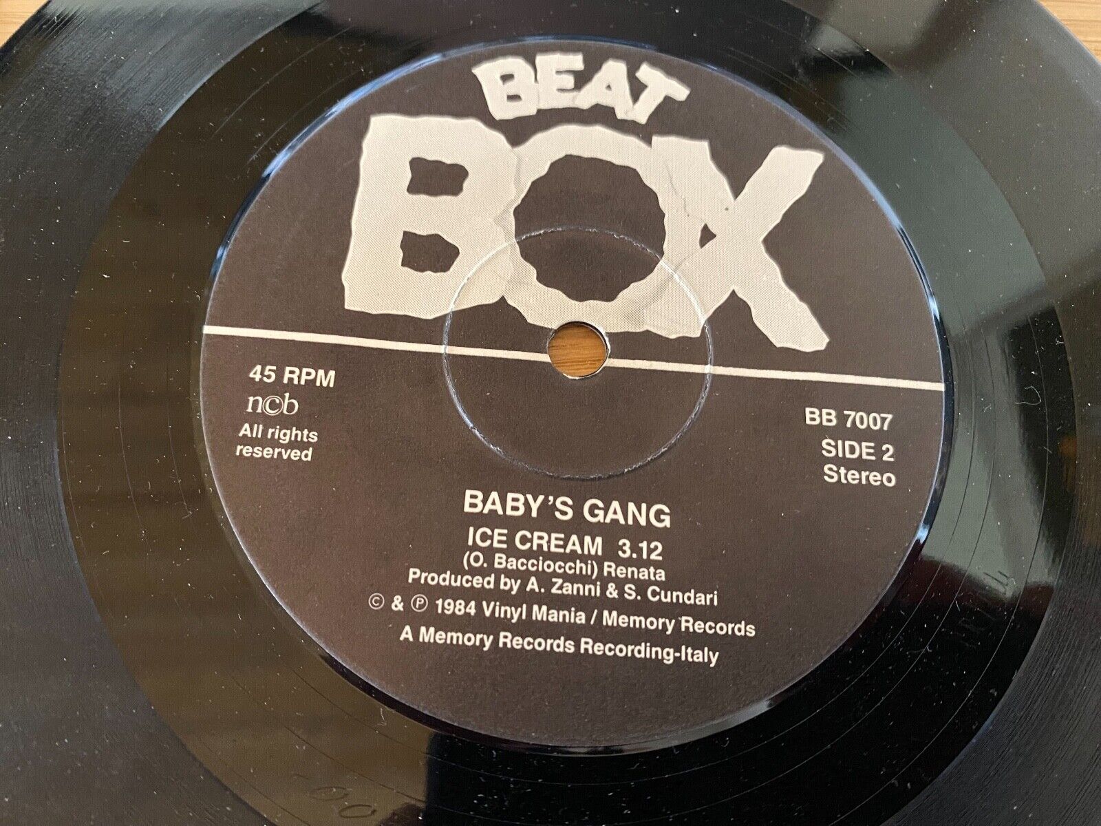 BABY´S GANG "HAPPY SONG/ICE CREAM" 1984 NCB SWEDISH PRESS SINGLE BEAT BOX ITALO*