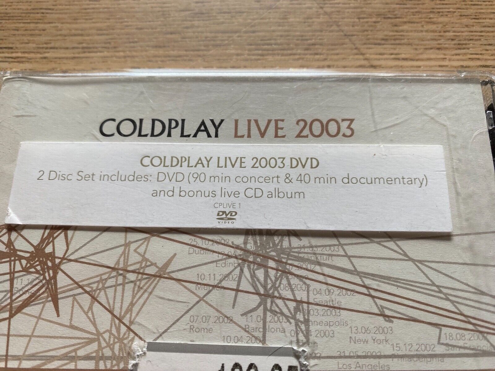 COLDPLAY "LIVE 2003" 2003 CD  DVD SET 11 EMI PARLOPHONE RECORDS LIVE RECORDINGS