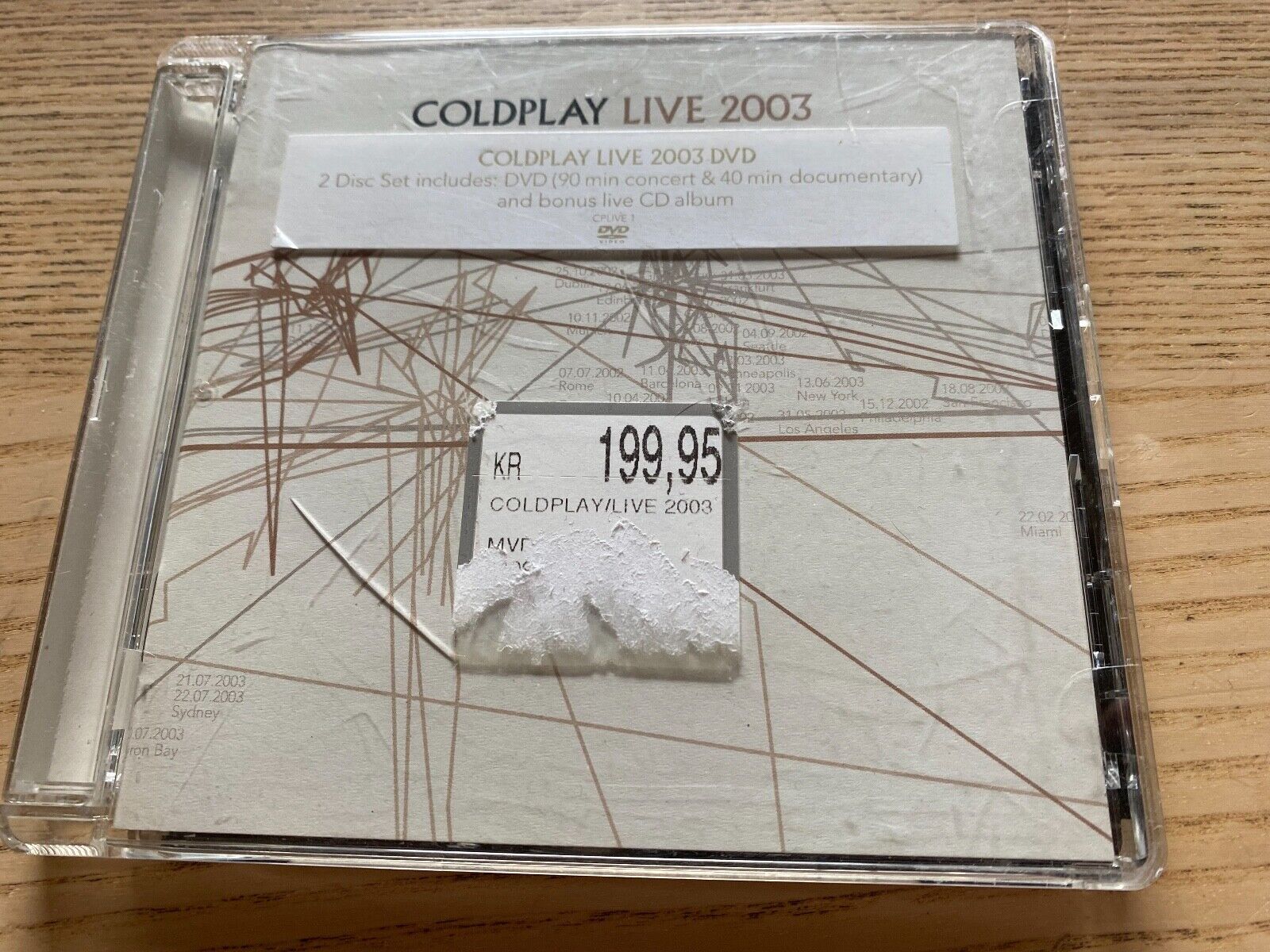 COLDPLAY "LIVE 2003" 2003 CD  DVD SET 11 EMI PARLOPHONE RECORDS LIVE RECORDINGS