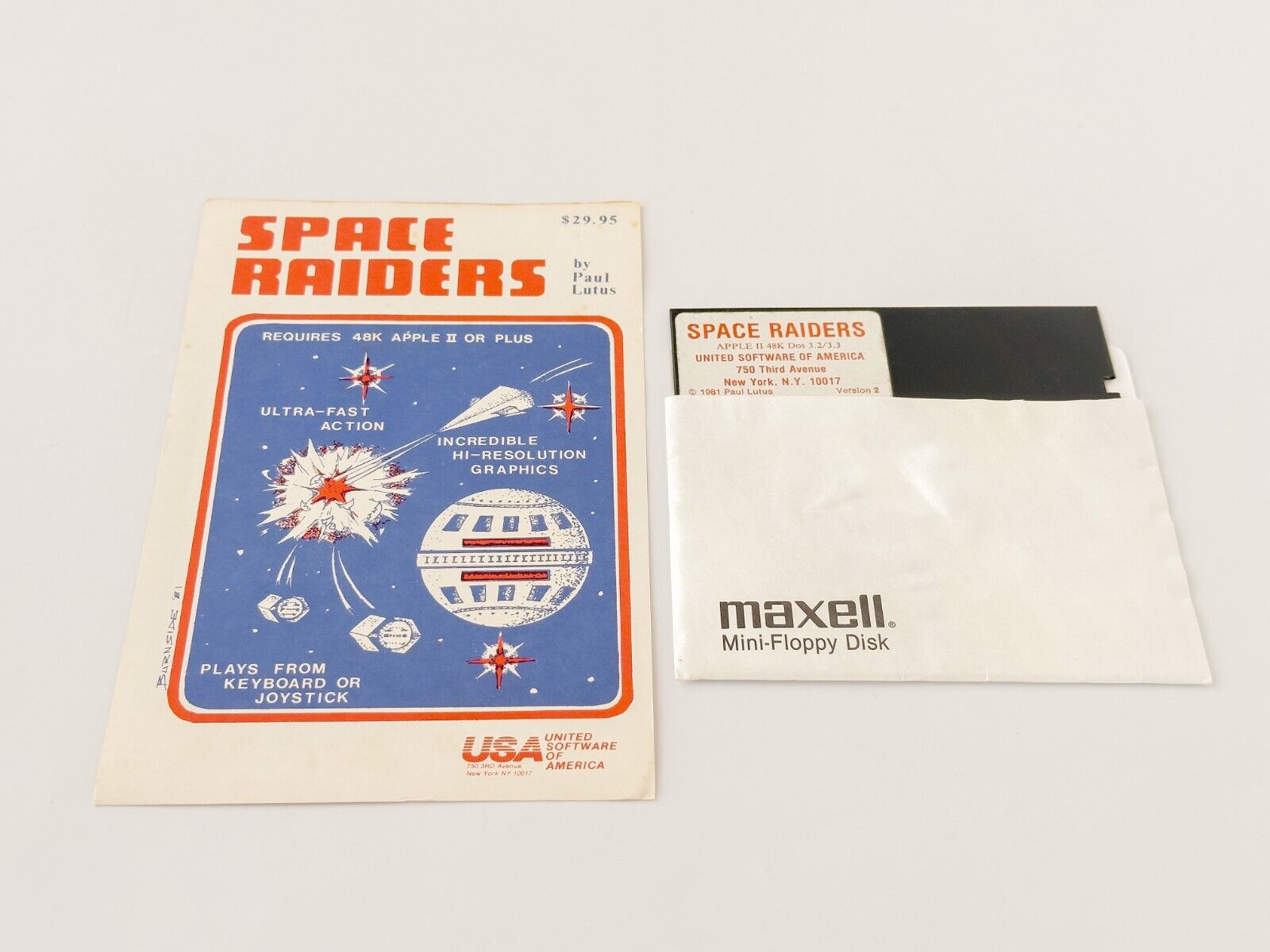 Space Raiders - United Software of America - 1981 / Apple II