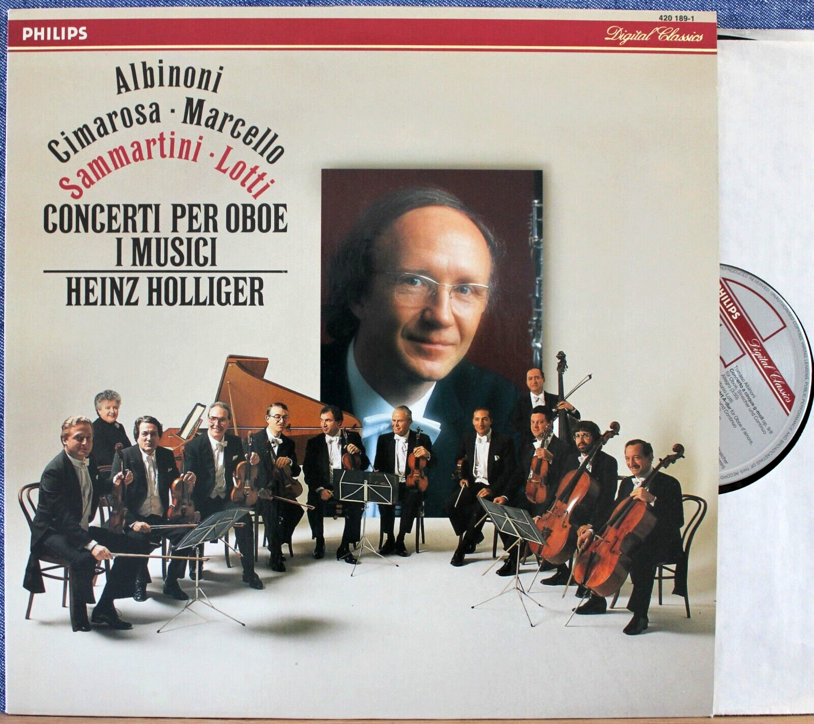 Holliger I Musici Albinono Cimarosa etc (Oboe conc) Philips 420 189 dig NM