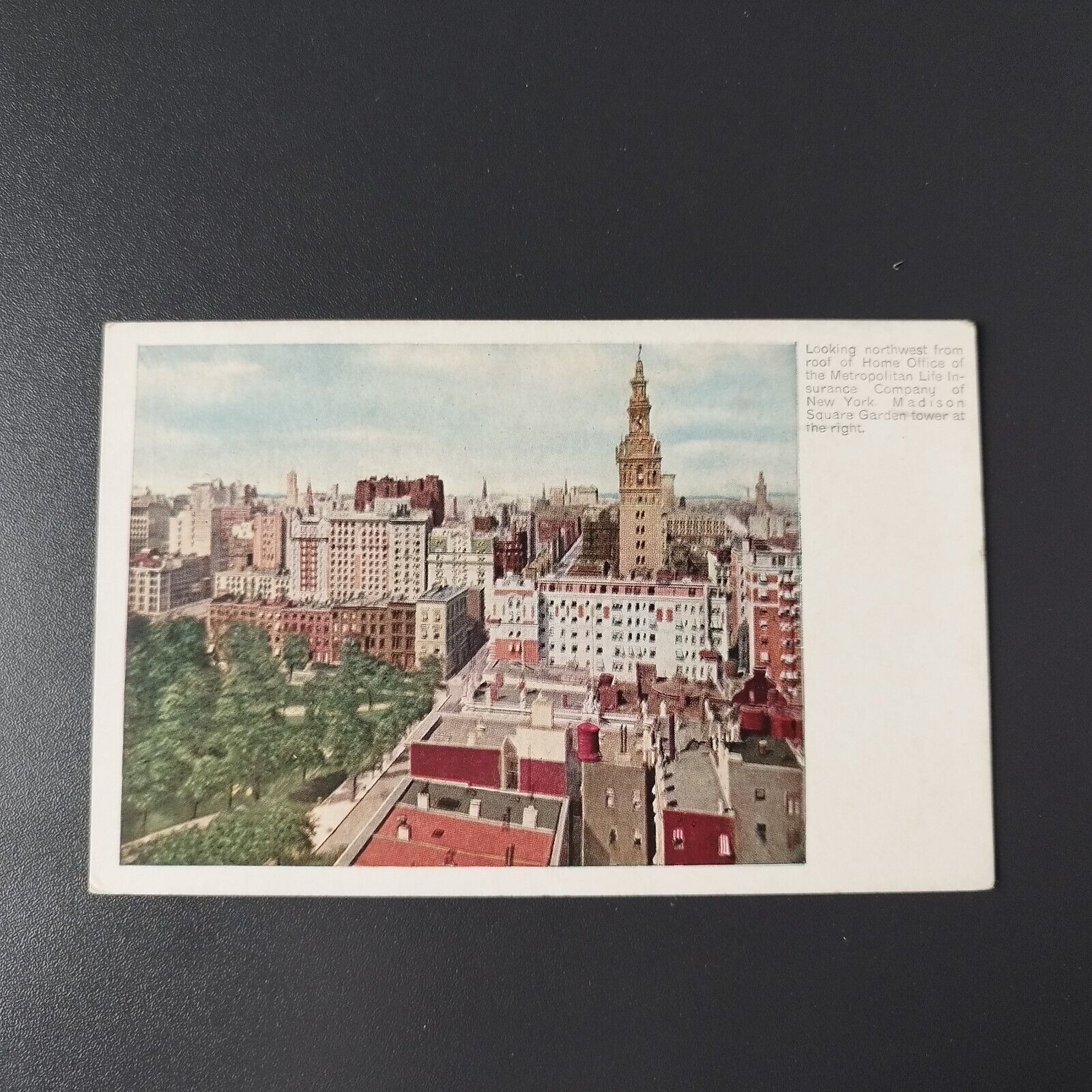 New York City looking Northwest from roof of Home Office Metropolitan Life 1920