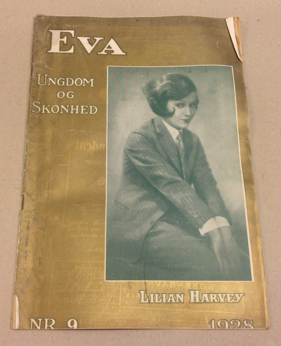 Lilian Harvey Art Deco Antique 1928 Original Old Danish Vintage Magazine "EVA"