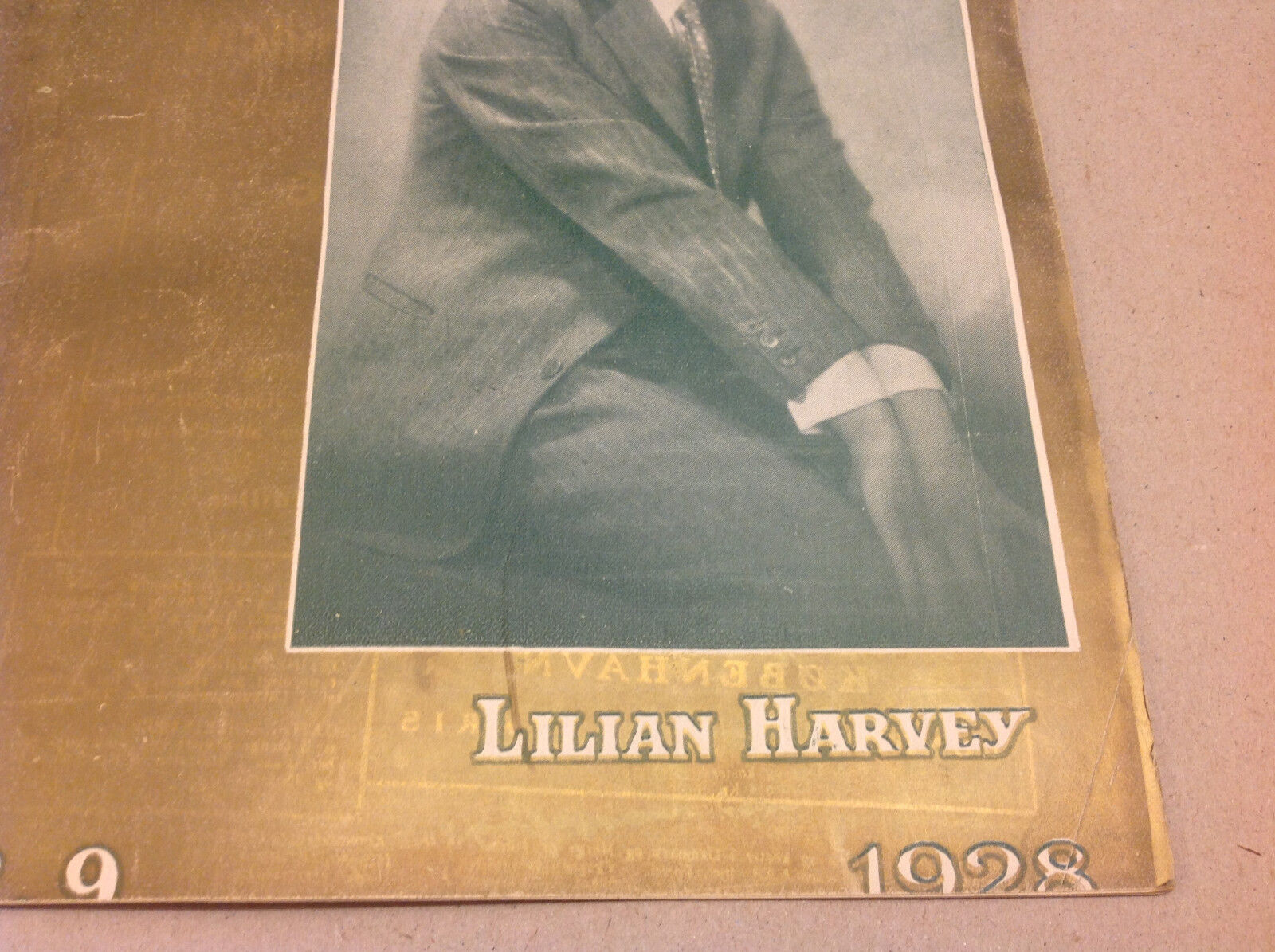 Lilian Harvey Art Deco Antique 1928 Original Old Danish Vintage Magazine "EVA"