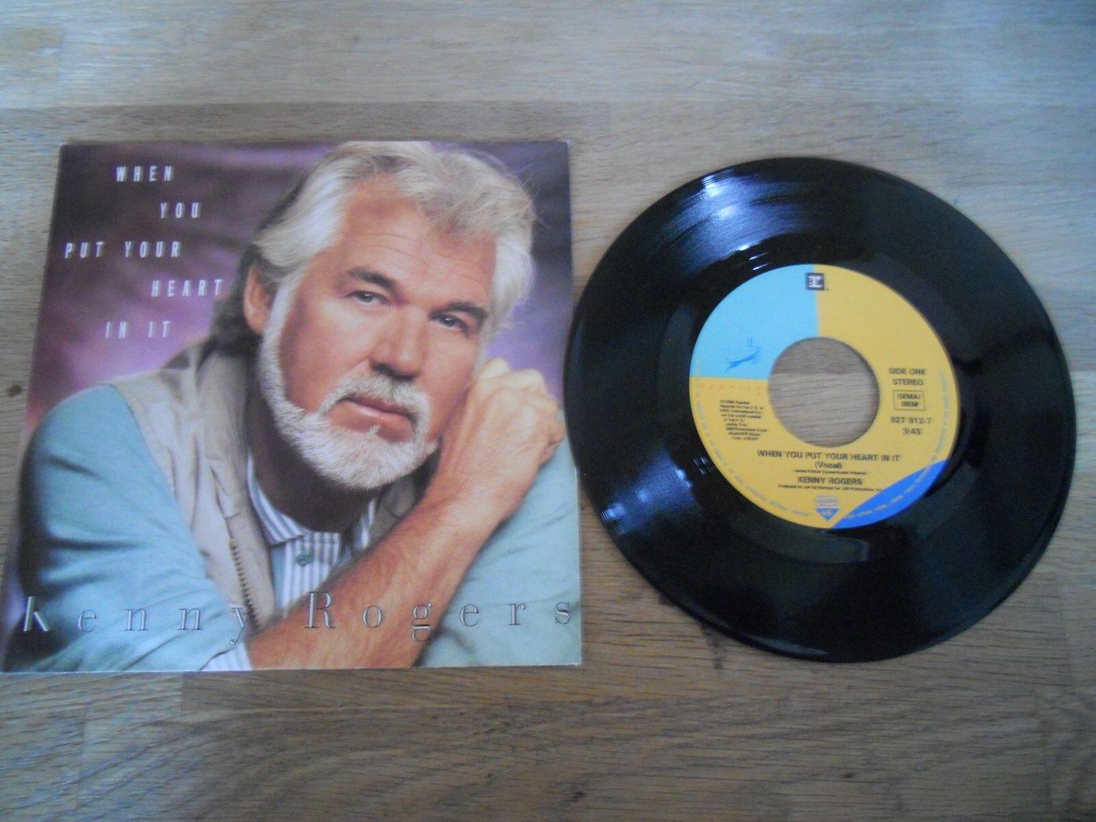 KENNY ROGERS WHEN YOU PUT YOUR HEART IN IT 1988 ORIGINAL GEMA BIEM REPRISE USED