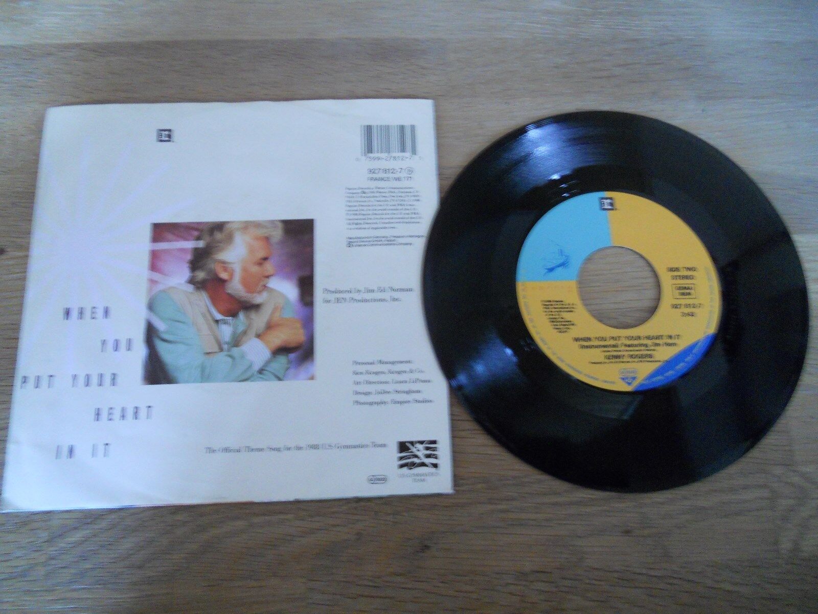 KENNY ROGERS WHEN YOU PUT YOUR HEART IN IT 1988 ORIGINAL GEMA BIEM REPRISE USED