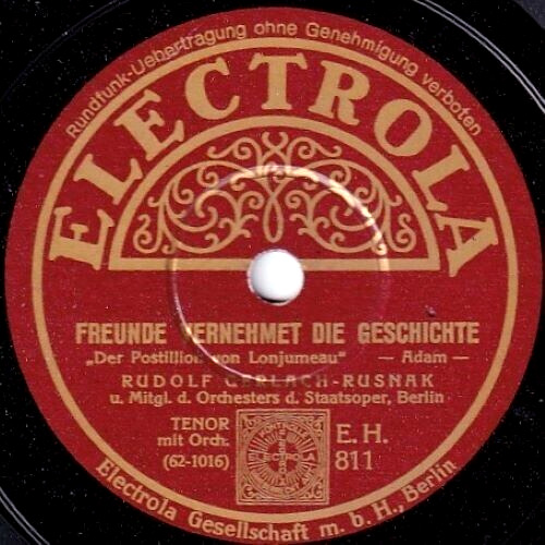 Gerlach-Rusnak Adam (Postillon du Lonjumeau)+Flotow (Martha) Elec EH 811 NM