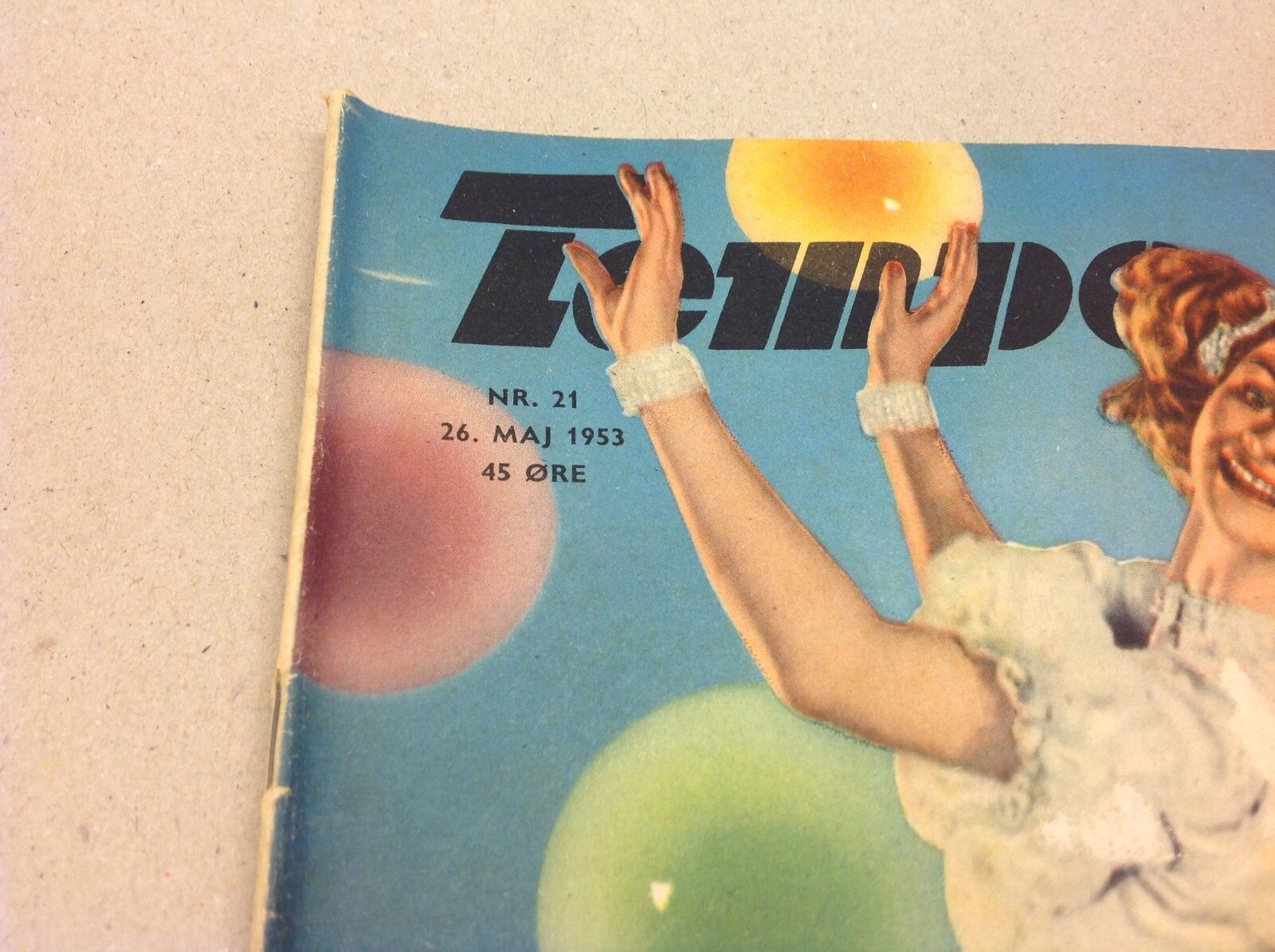 Barbara Ann Scott Skater Front Cover Original Vtg Danish Magazine "Tempo" 1953