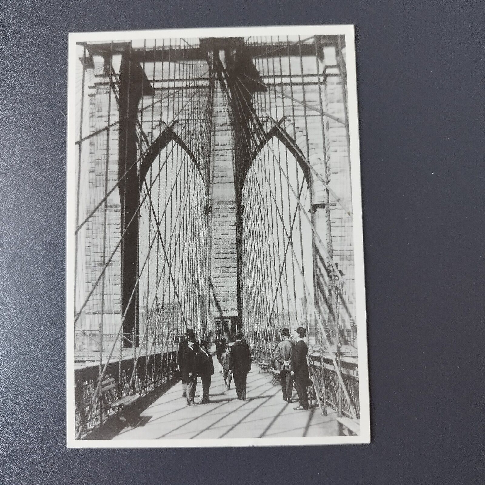 New York  Brooklyn Bridge  1886  Postcard made in Netherlands