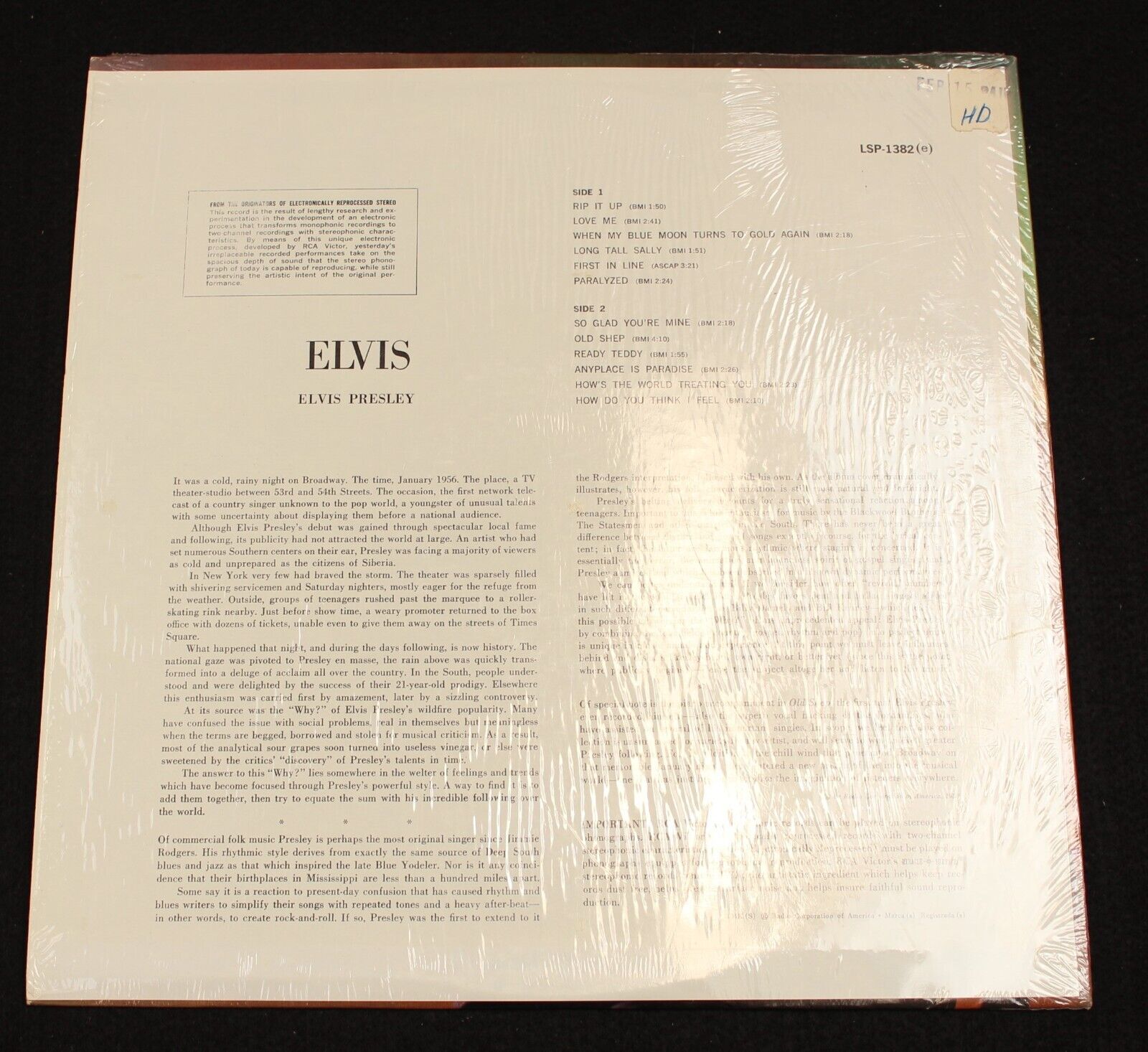 ELVIS PRESLEY Elvis LSP 1382 (e) 1964 STEREO Pressing *MINT-* Shrink Superb!!