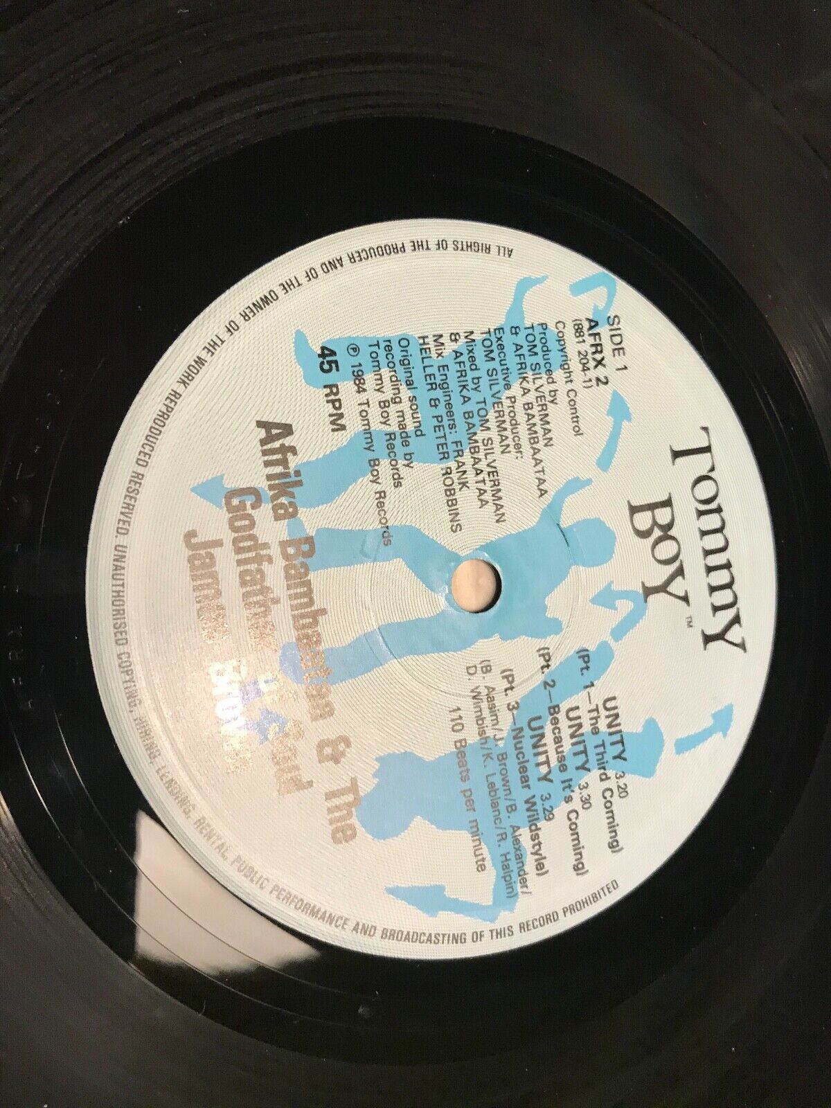 AFRIKA BAMBAATAA  THE GODFATHER OF SOUL JAMES BROWN "UNITY" 6 TRACK 12" 1984 UK