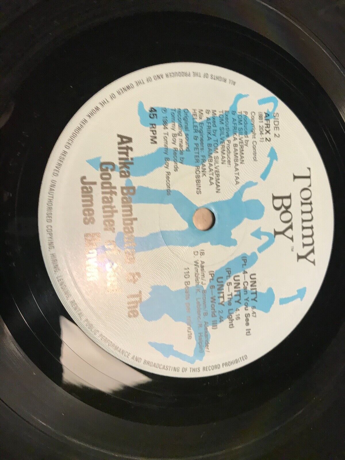 AFRIKA BAMBAATAA  THE GODFATHER OF SOUL JAMES BROWN "UNITY" 6 TRACK 12" 1984 UK