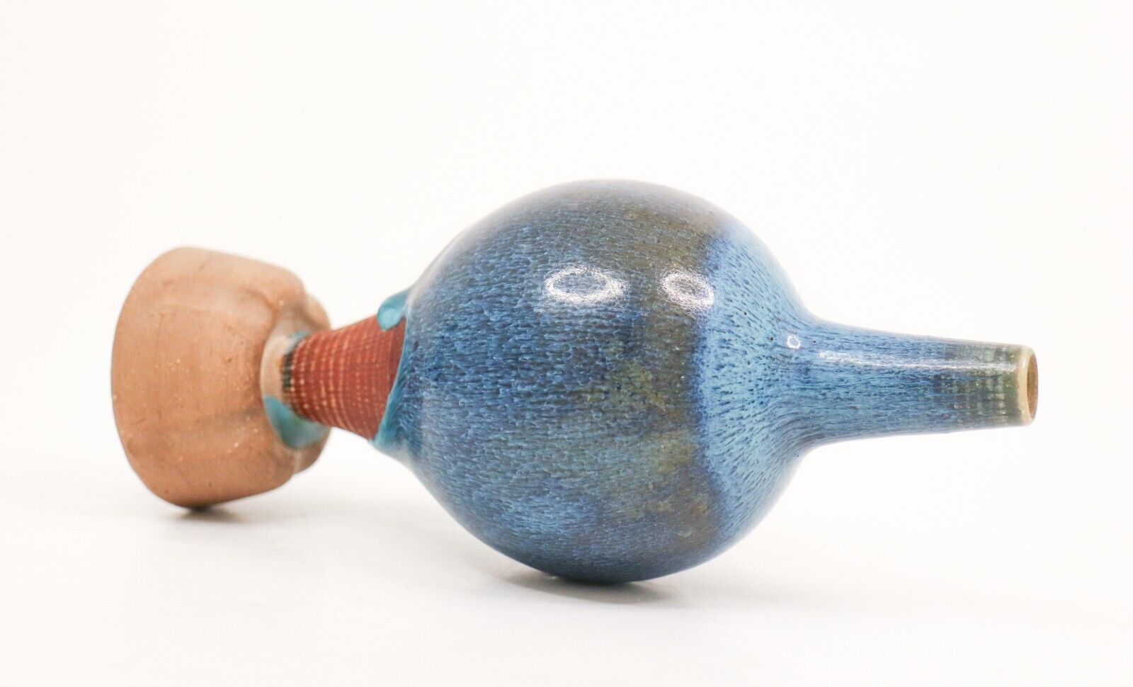 Lovely Blue Farsta Spirea Vase by Wilhelm Kåge Gustavsberg Stunning Glaze!