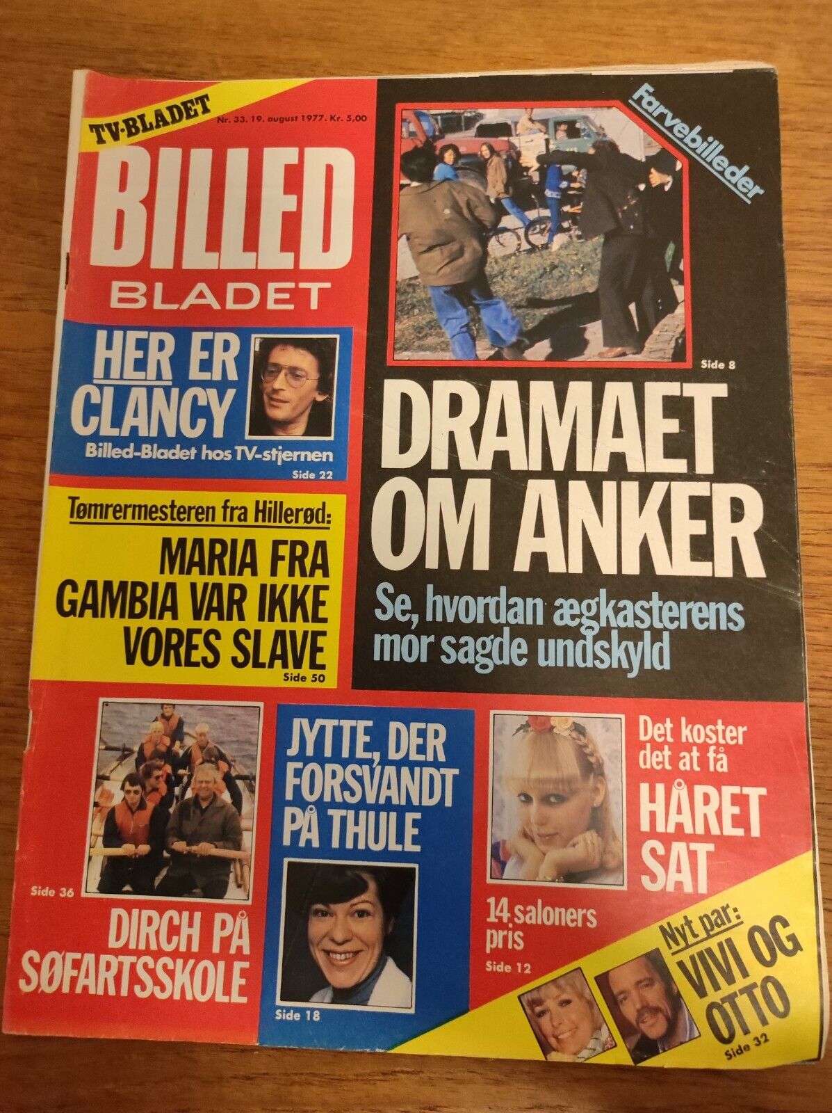 DIRCH PASSER Robert Powell SHAH PAHLAVI Omar Sharif 1977 Danish Magazine BB48