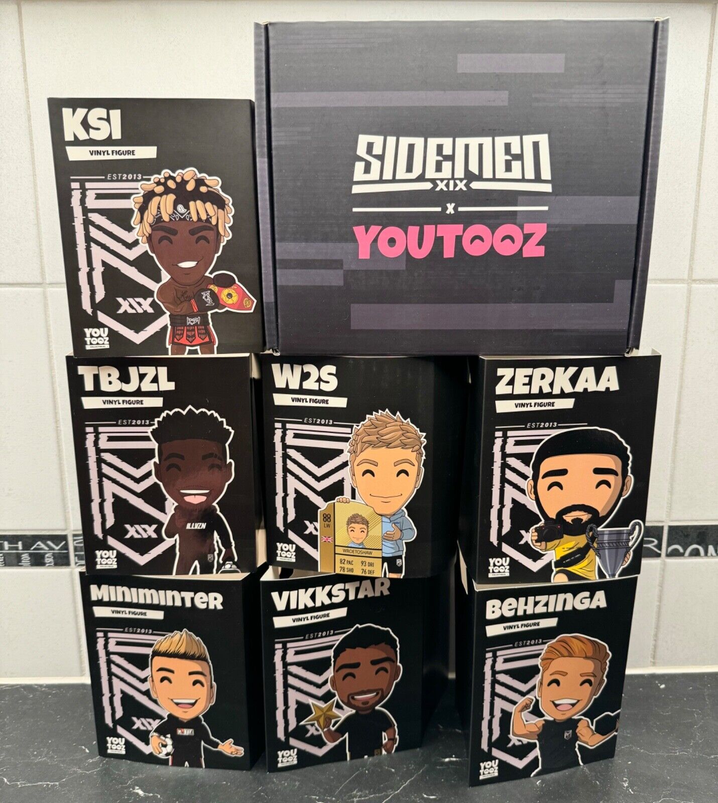 Youtooz Sidemen Vinyl Figures Full Collection #0 - #6 and Money Launcher