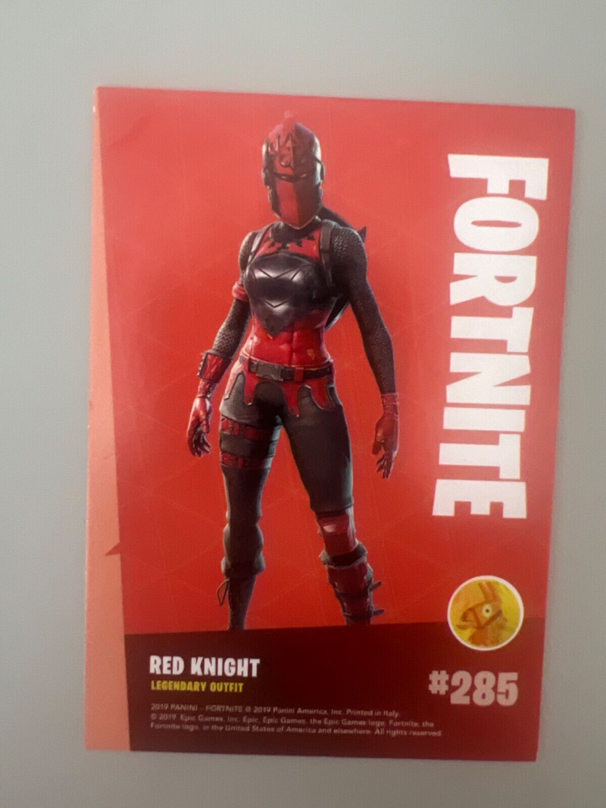 fortnite card red knight #285 italy print