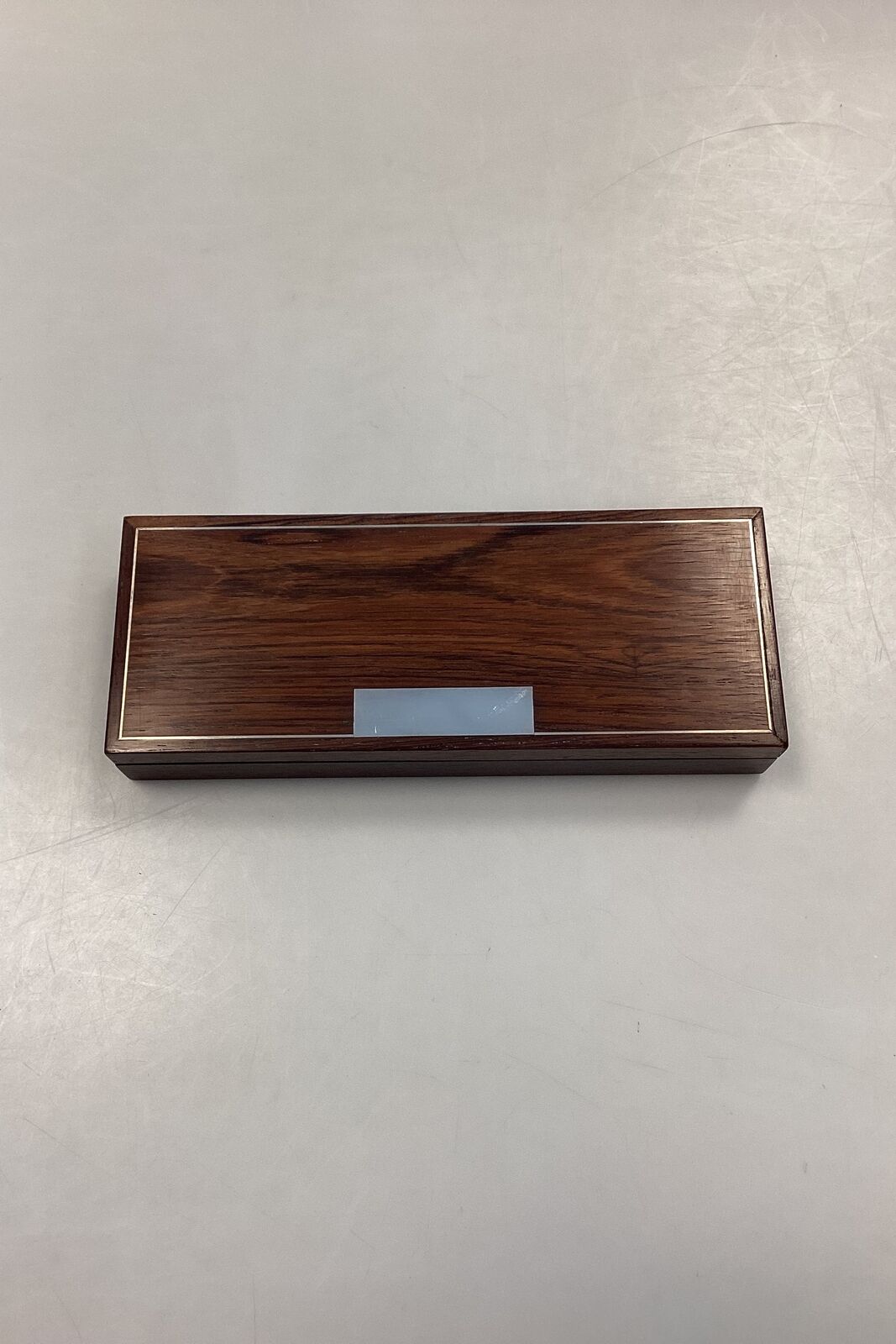 Hans Hansen Rosewood box with two compartments and loose lid with sterling