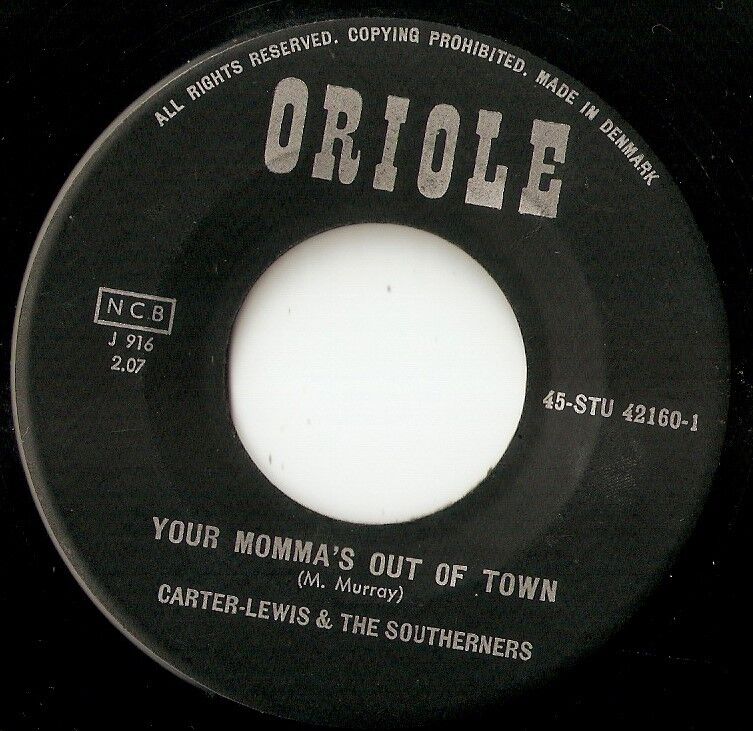 CARTER-LEWIS  THE SOUTHERNERS MOMMA`S OUT OF TOWN 7" 1963 JIMMY PAGE BEAT MOD