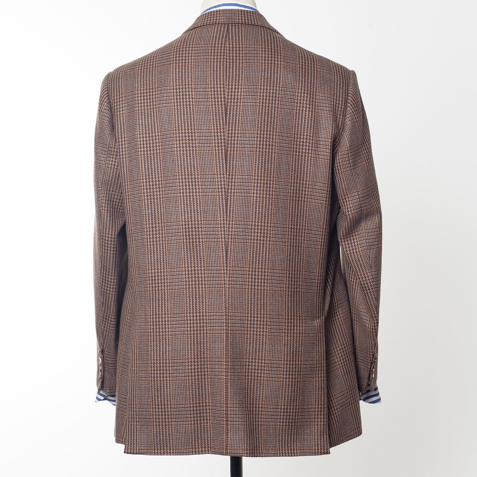 BESPOKE Brown POW Check Sartorial Sport Coat Blazer 23” Chest