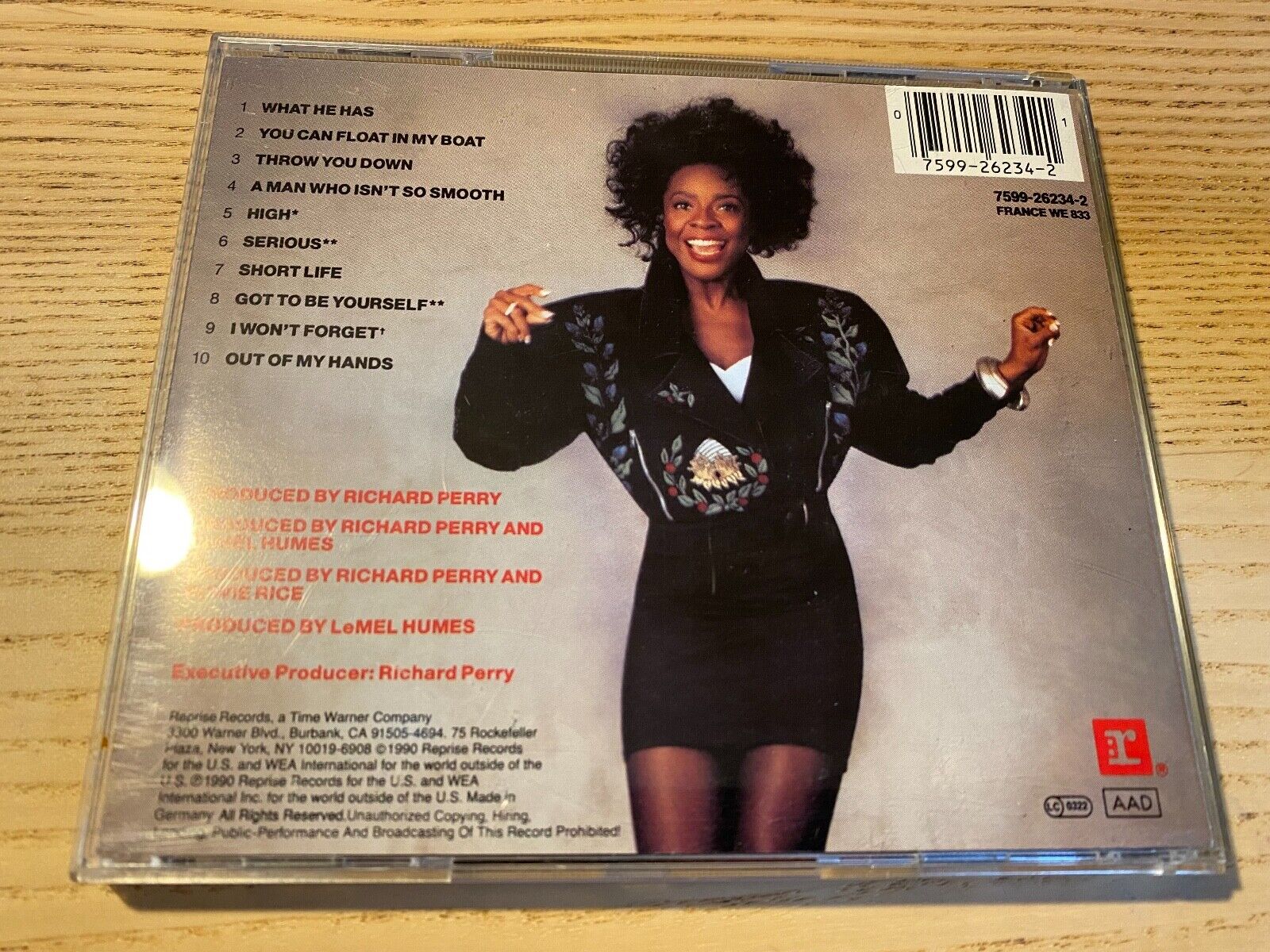 THELMA HOUSTON "THROW YOU DOWN" 10 TRACKS AAD CD ALBUM 1990 GERMAN PRESS REPRISE