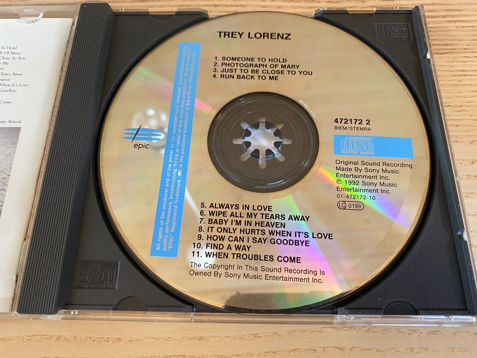 TREY LORETZ MINT 1992 CD ALBUM WITH 100 % ORIGINAL AUTOGRAPH HAND SIGNED NEW OOP