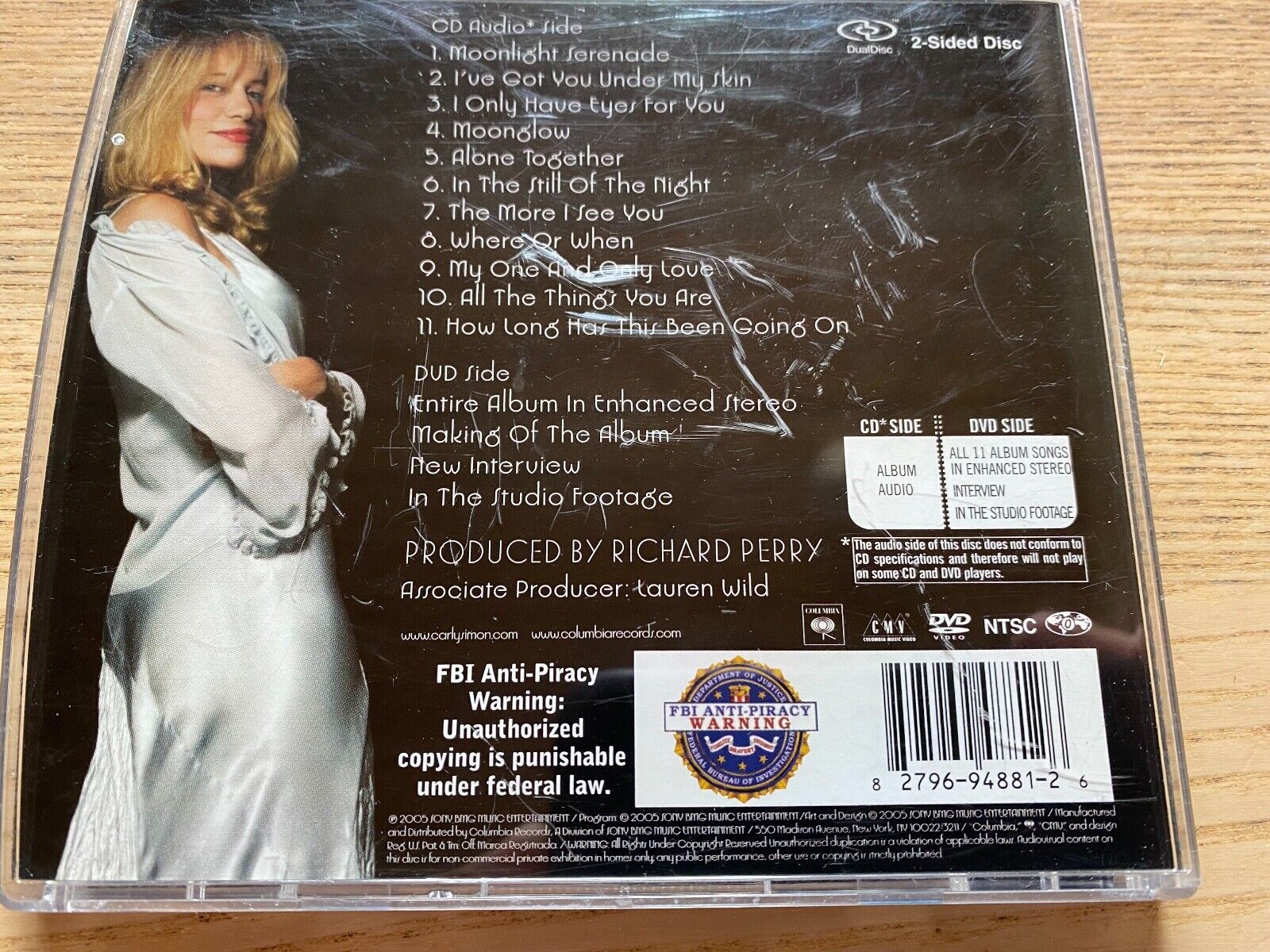 CARLY SIMON "MOONLIGHT SERENADE" 2005 CD  DVD SET SONY BMG MUSIC ENTERTAINMENT*