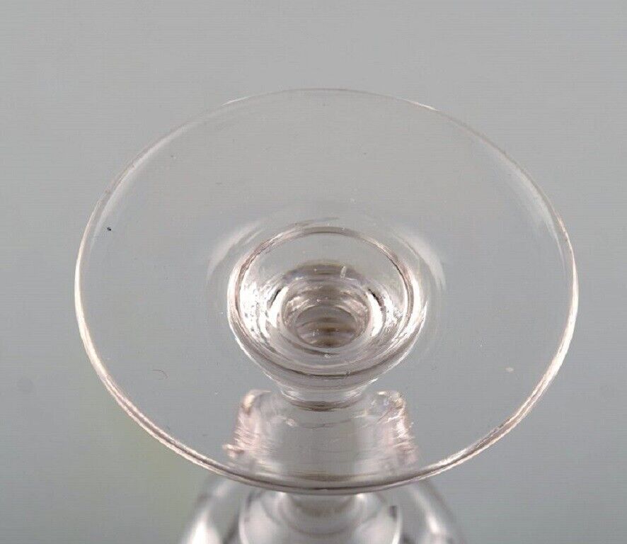 Holmegaard Glasværk Denmark Four Christian VIII Berlinois red wine glasses