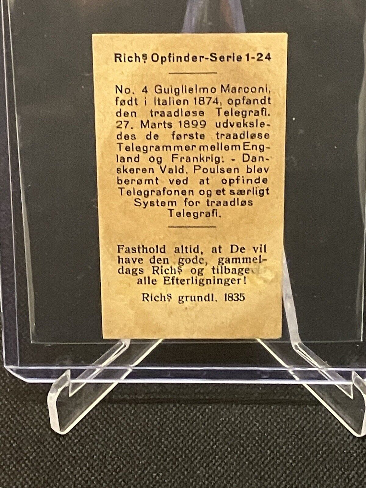 1927 Rich’s Collectors Vintage Inventor Series Guglielmo Marconi #4 🇮🇹