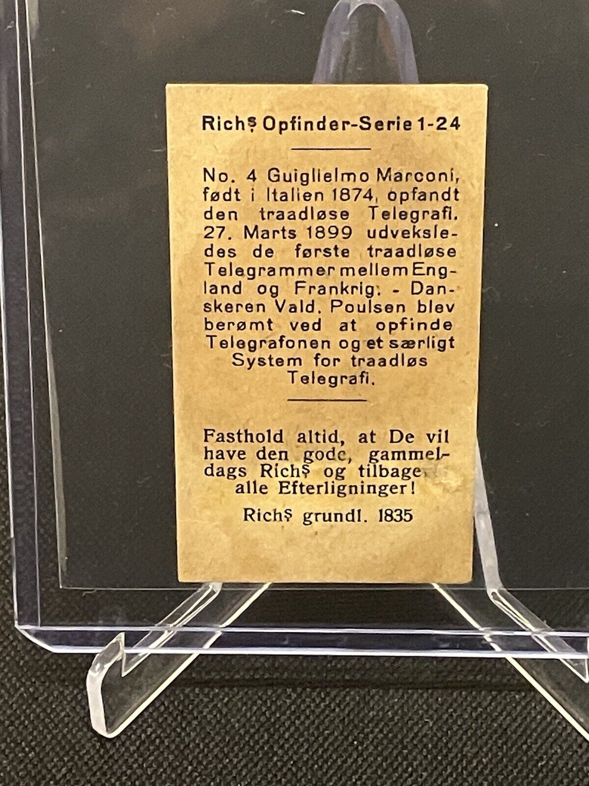 1927 Rich’s Collectors Vintage Inventor Series Guglielmo Marconi #4 🇮🇹