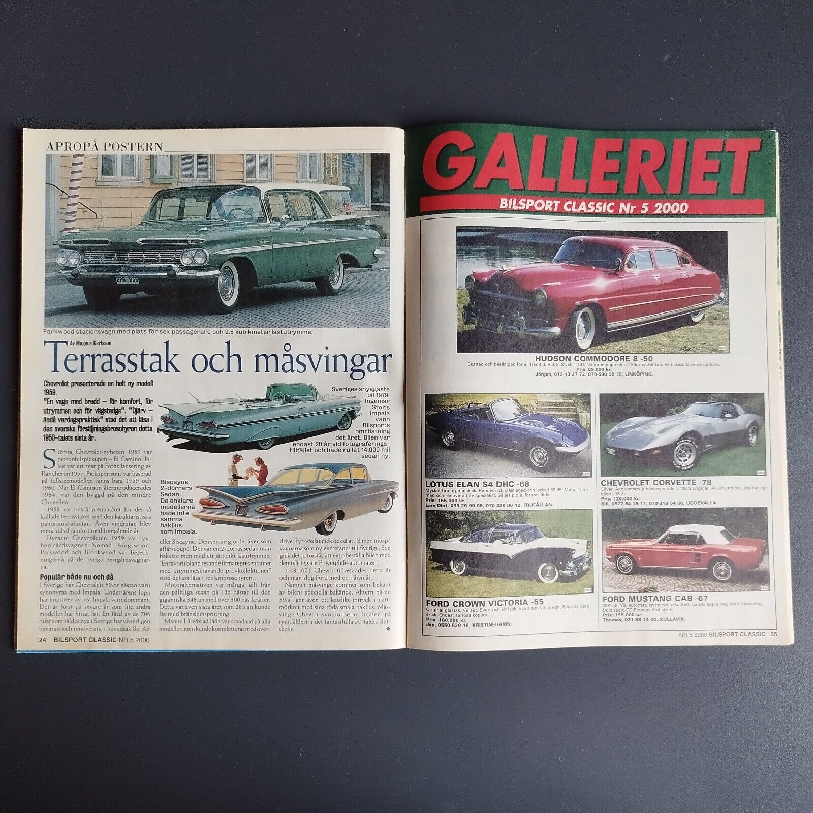 Swedish Car Magazine American Classic Cars No 5 2000