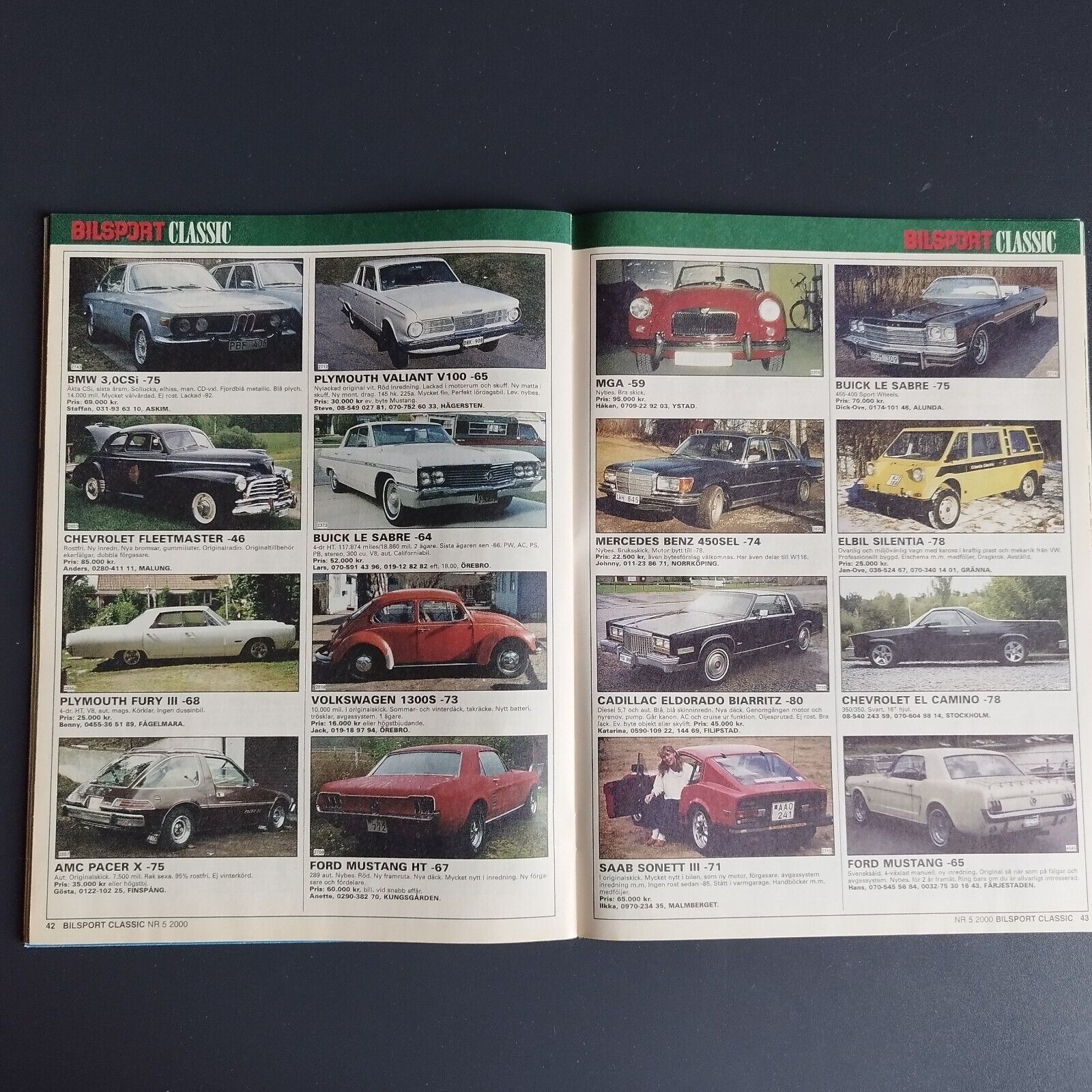 Swedish Car Magazine American Classic Cars No 5 2000