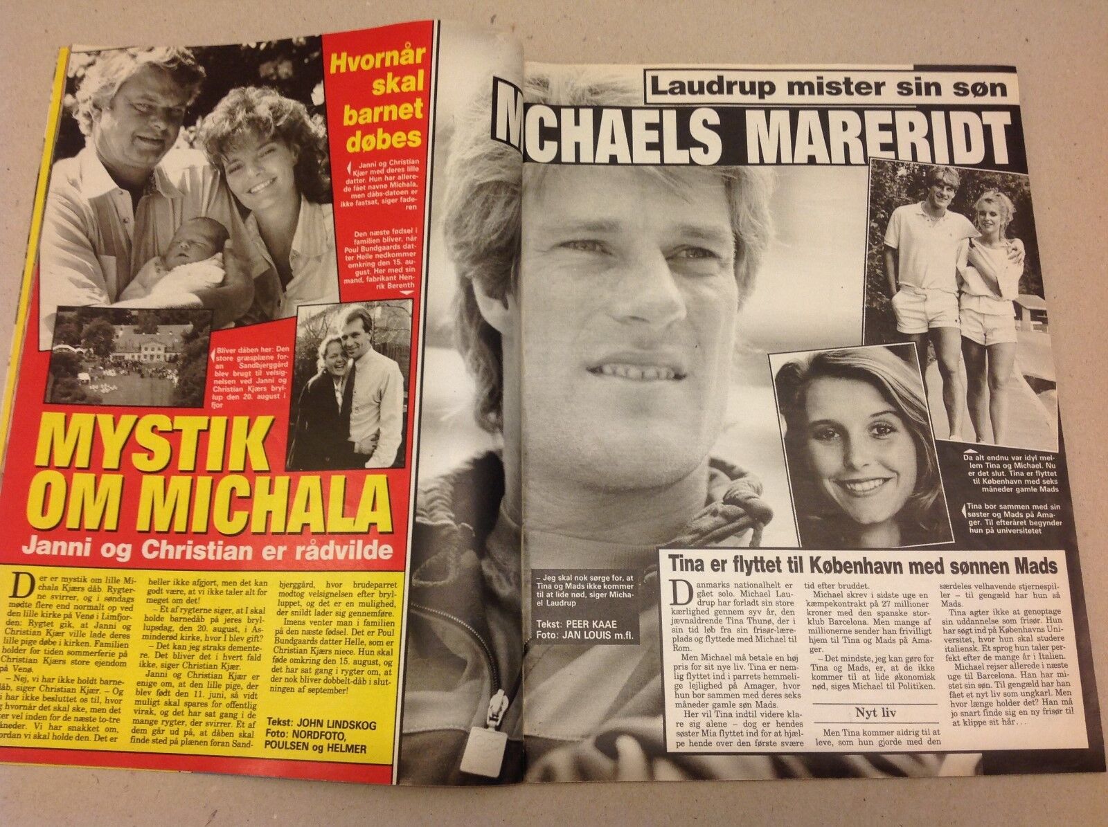 Michael Laudrup Divorce +Gitte Nielsen Vtg Danish Magazine 1989 "Se og Hoer"