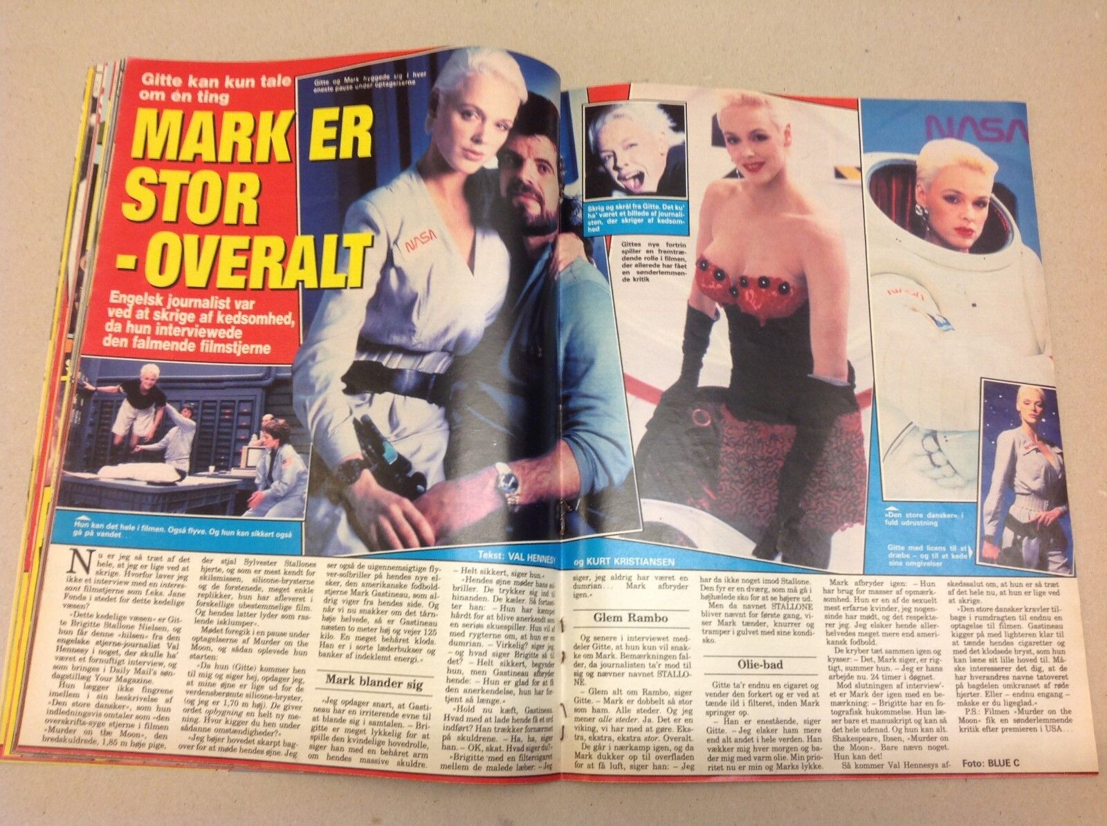 Michael Laudrup Divorce +Gitte Nielsen Vtg Danish Magazine 1989 "Se og Hoer"