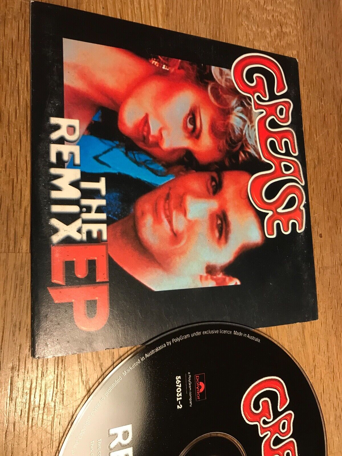 JOHN TRAVOLTA  OLIVIA NEWTON-JOHN "GREASE" 1998 THE REMIX EP MINI LP COVER RARE