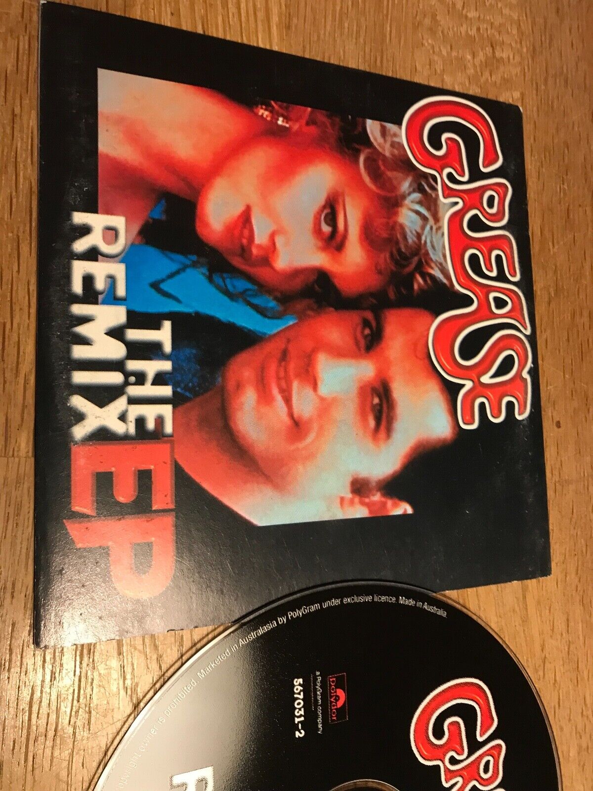 JOHN TRAVOLTA  OLIVIA NEWTON-JOHN "GREASE" 1998 THE REMIX EP MINI LP COVER RARE