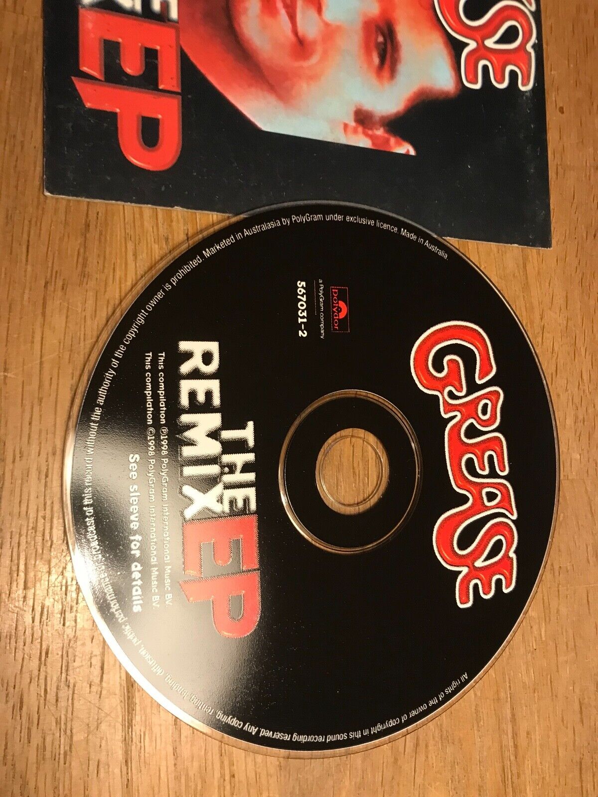 JOHN TRAVOLTA  OLIVIA NEWTON-JOHN "GREASE" 1998 THE REMIX EP MINI LP COVER RARE