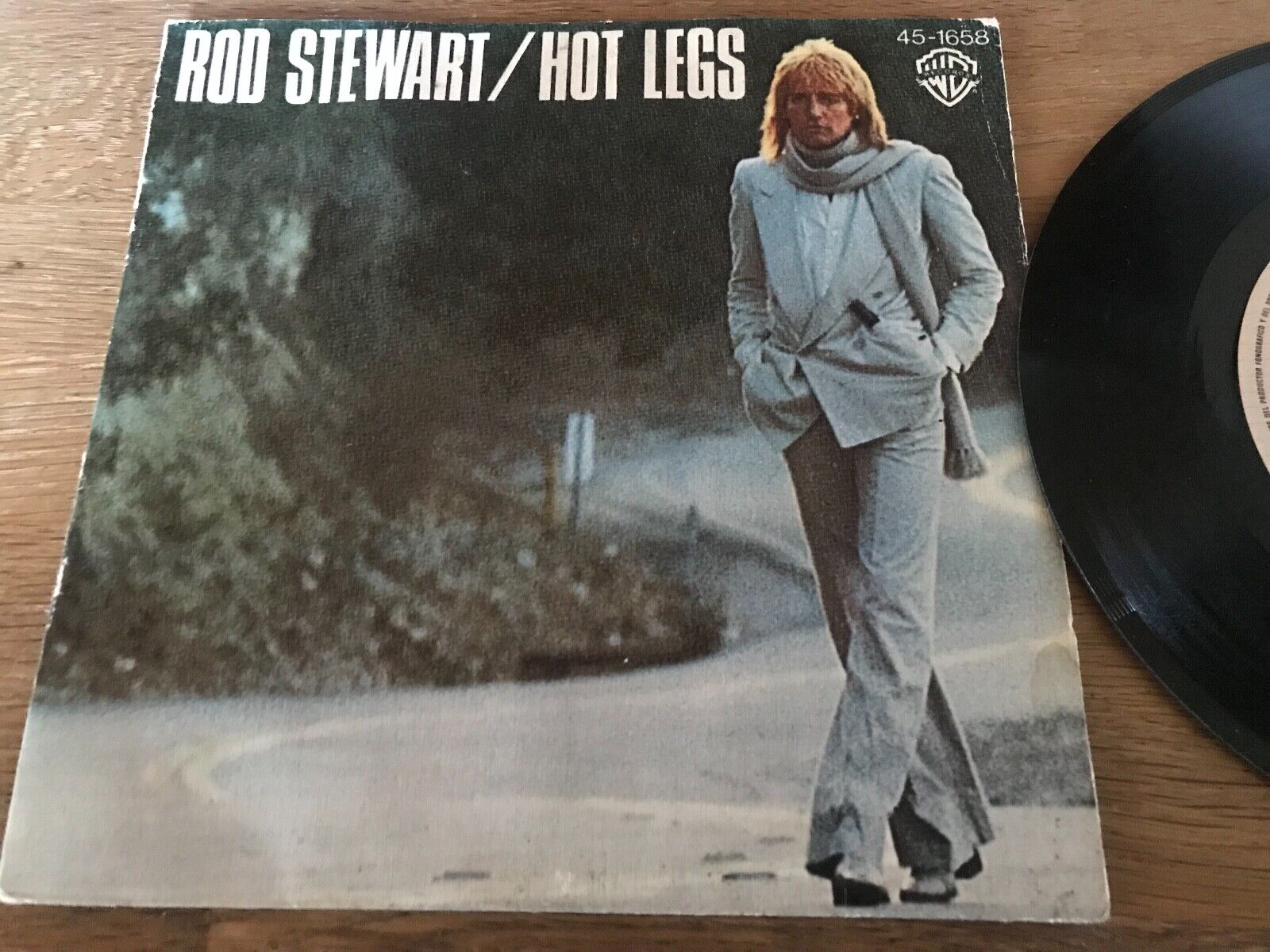 ROD STEWART "HOT LEGS/I WAS ONLY JOKING" 1977 WARNER BROS HISPA VOX SPANISH 7"*