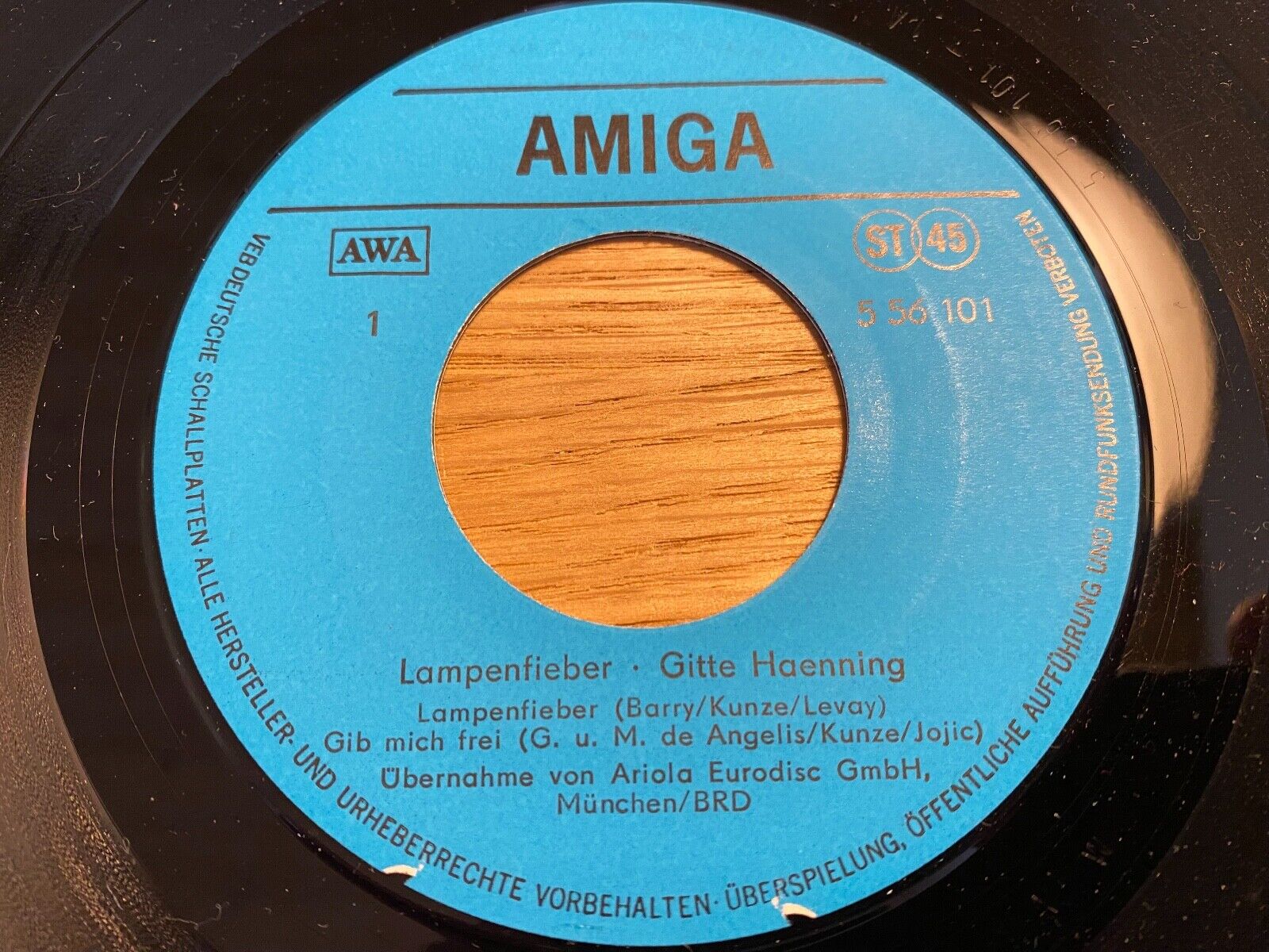 GITTE HAENNING "LAMPENFIEBER/GIB MICH FREI/ICH WILL ALLES" AMIGA EAST GERMAN 7"