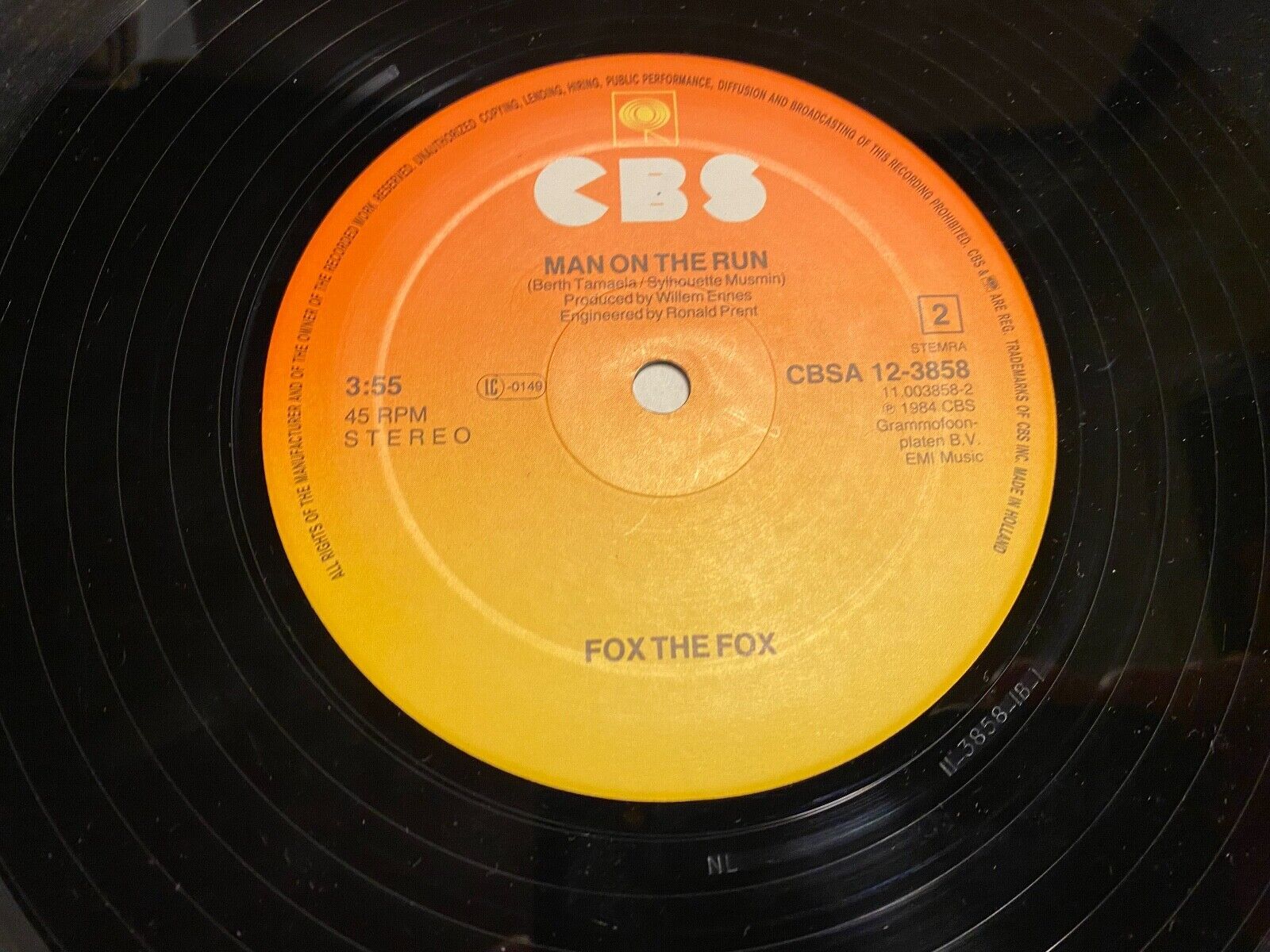 FOX THE FOX "PRECIOUS LITTLE DIAMOND" 1984 CBS RECORDS 12" MAXI 45 RPM HOLLAND**