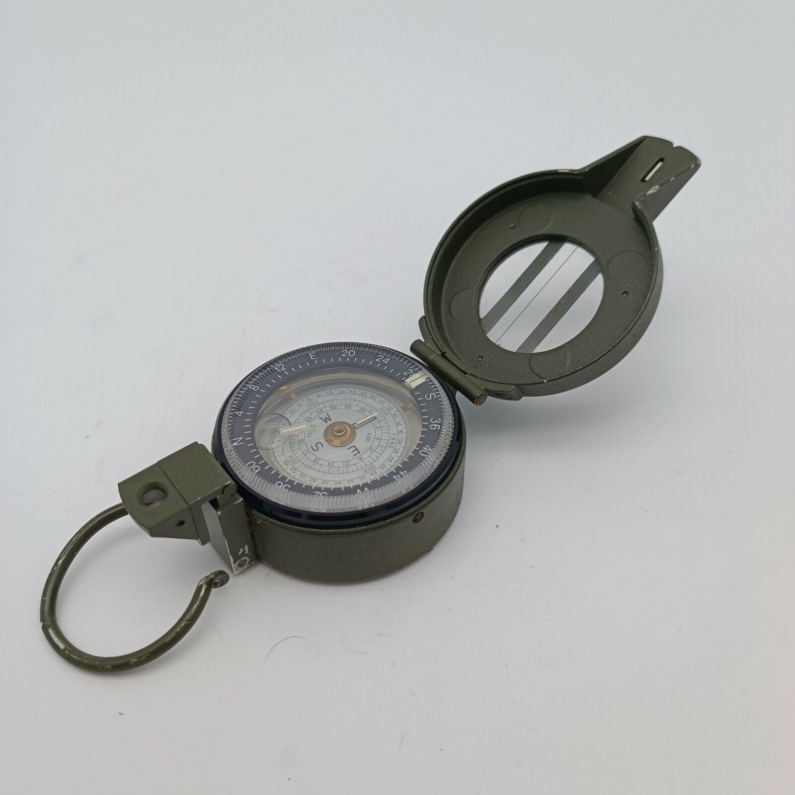 FRANCIS BARKER M-88 Prismatic Military Compass M88 Mils Olive Drab w/ Leather Ca