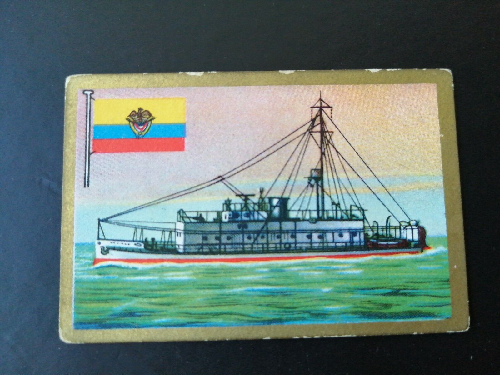 German SABA tobacco ship trading card 1931-33No 195 " Cartagena" Columbia