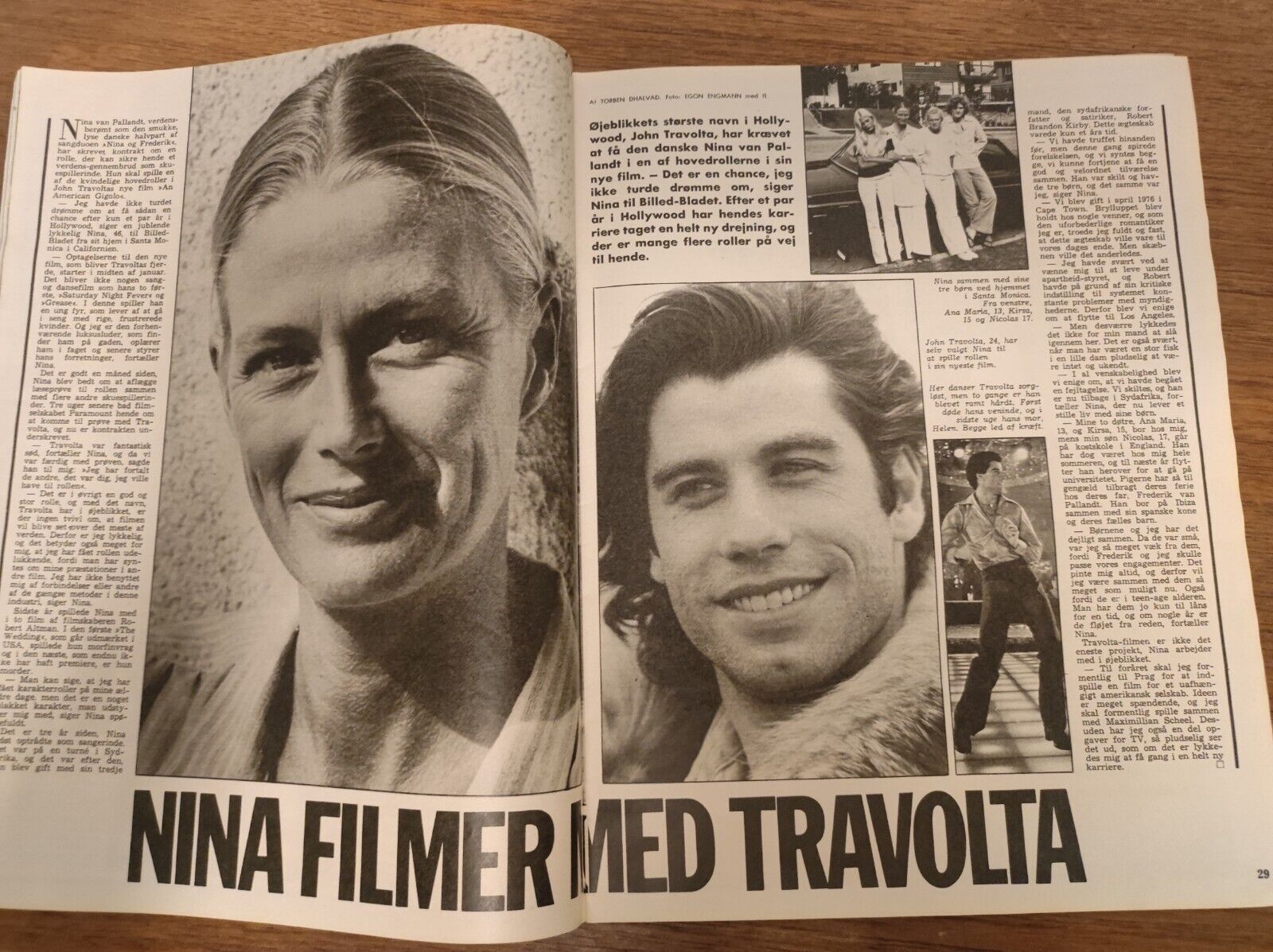 JOHN TRAVOLTA Queen Silvia LONE HERTZ Britt Ekland  1978 Magazine BB138