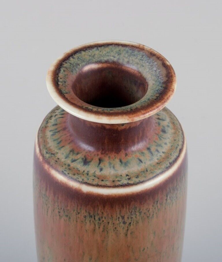 Carl Harry Stålhane for Rörstrand Ceramic vase with glaze in shades of brown