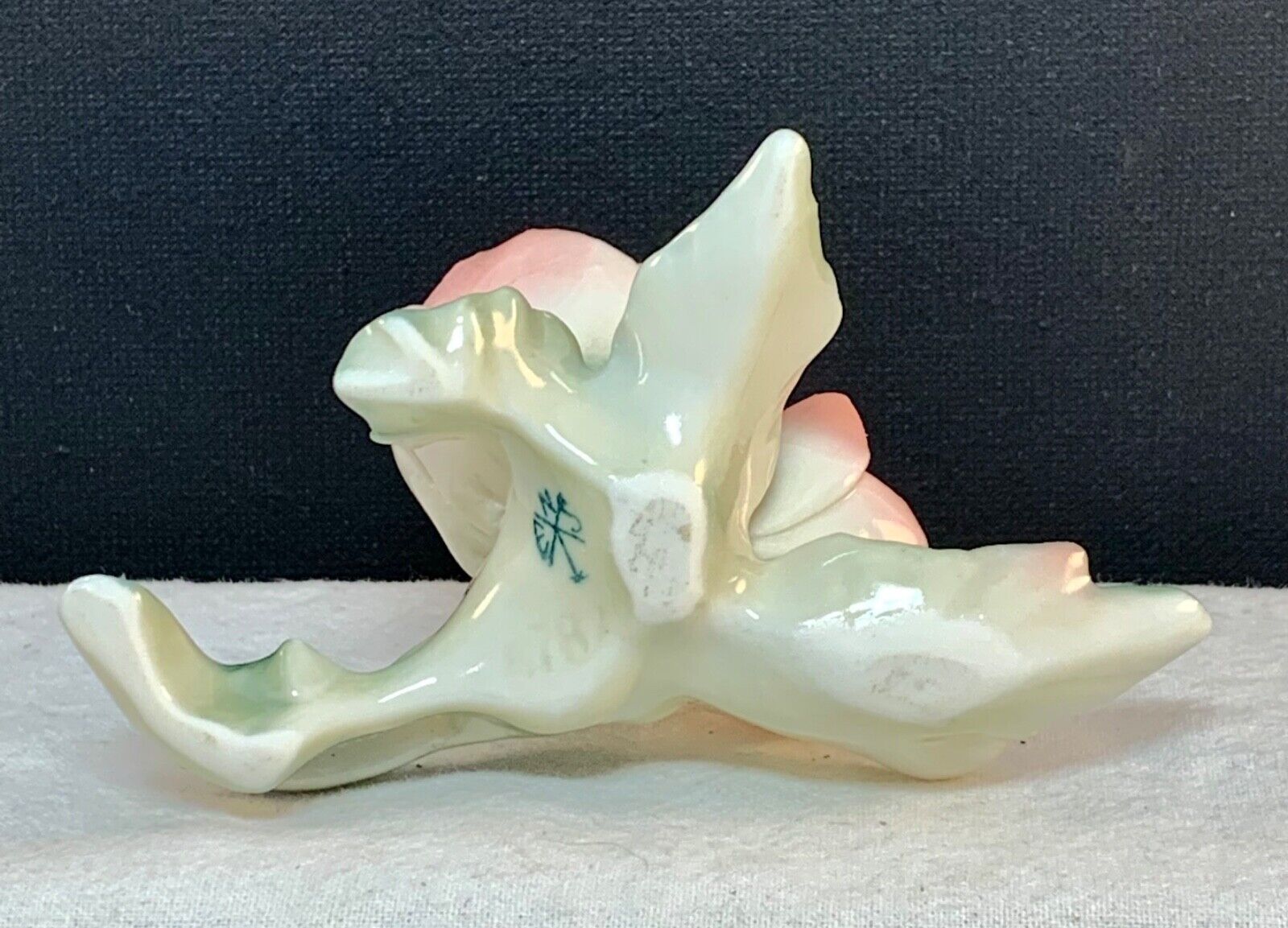 Vintage Art Deco ENS porcelain wild rose flower figurine 35x75cm Germany