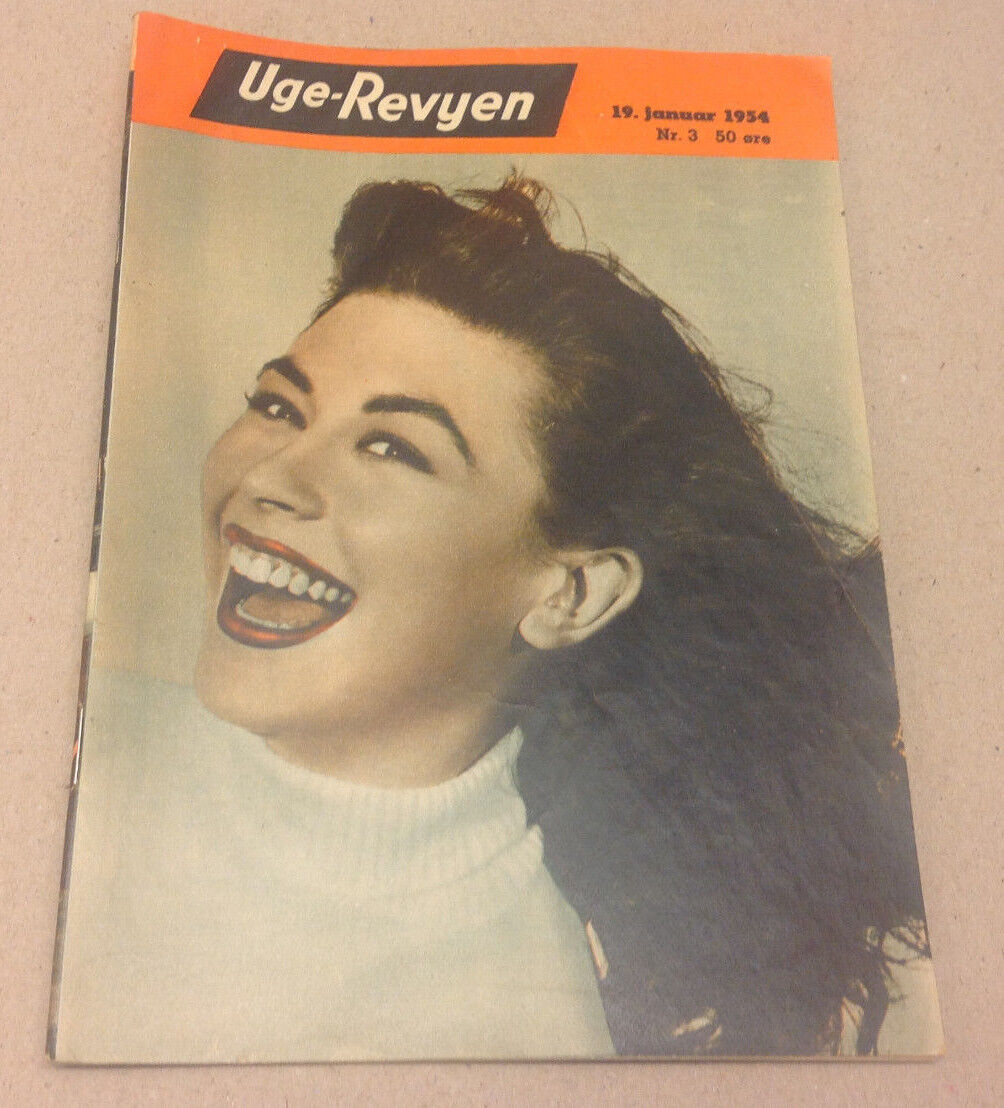 NANETTE NEWMAN FRONT COVER BILLY MAY ON BACK COVER VINTAGE Danish Magazine 1954