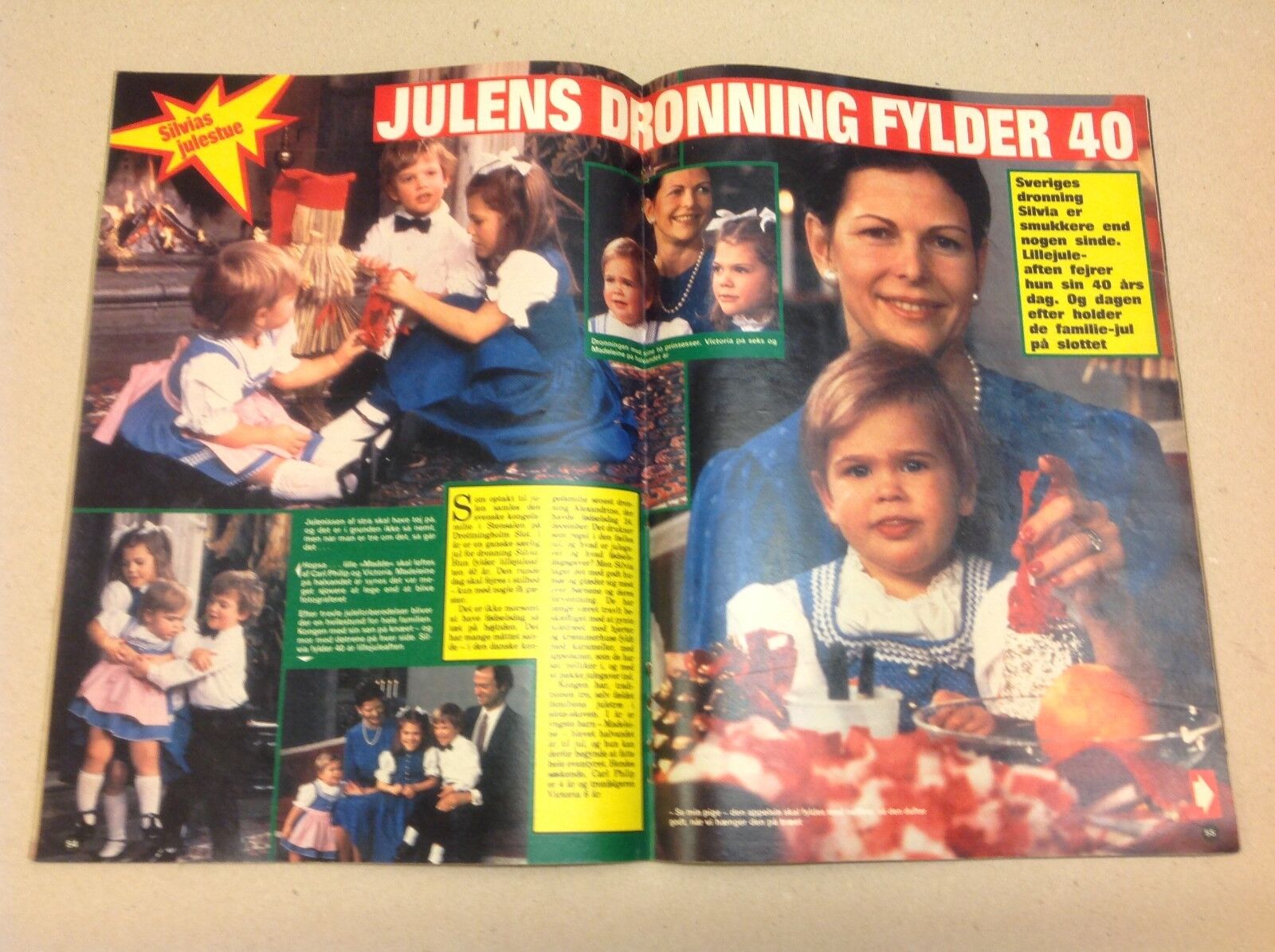 Queen Silvia Sweden 40th Birthday Photos Vtg Danish Magazine 1983 "Se og Hoer"