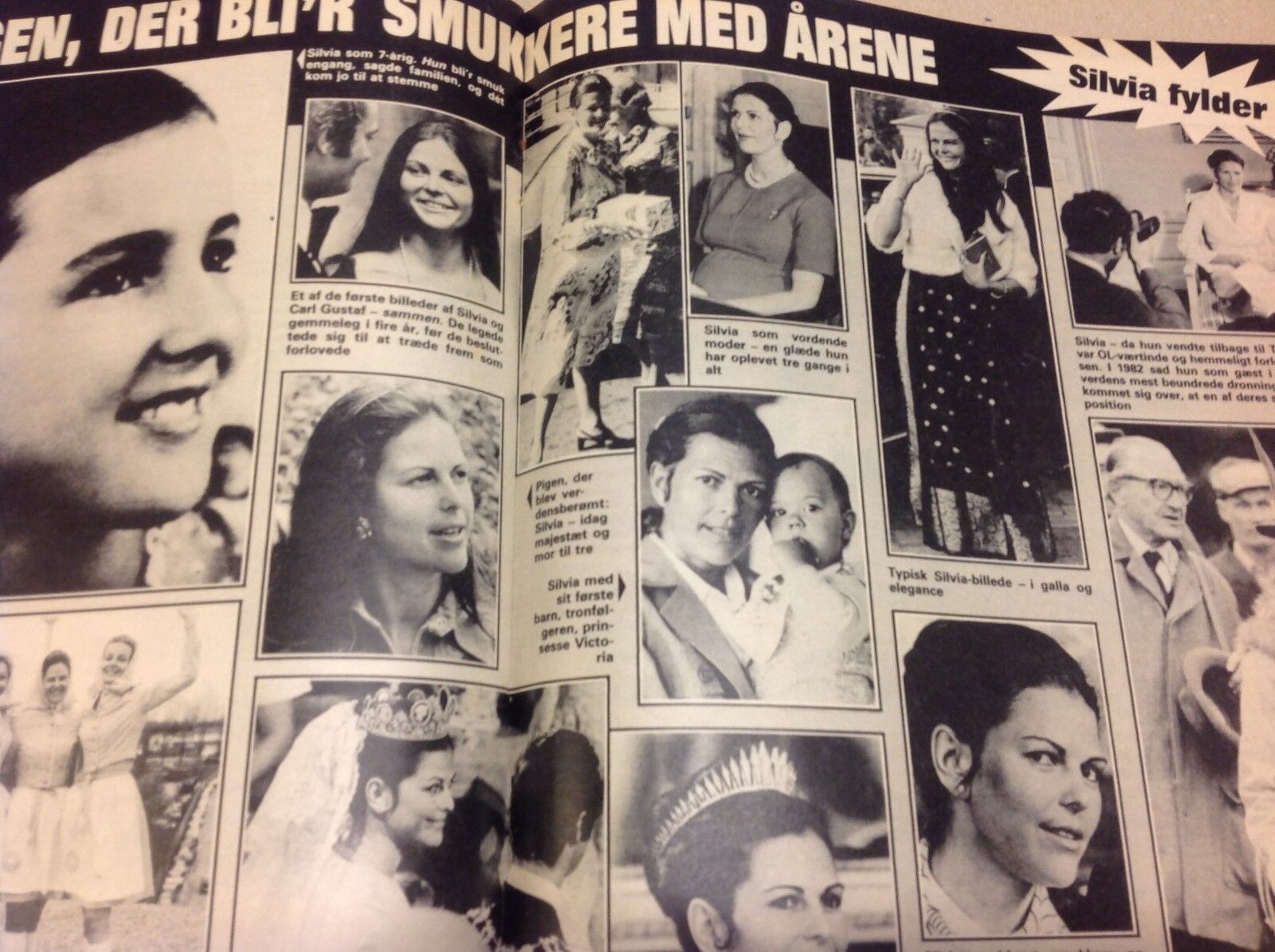 Queen Silvia Sweden 40th Birthday Photos Vtg Danish Magazine 1983 "Se og Hoer"